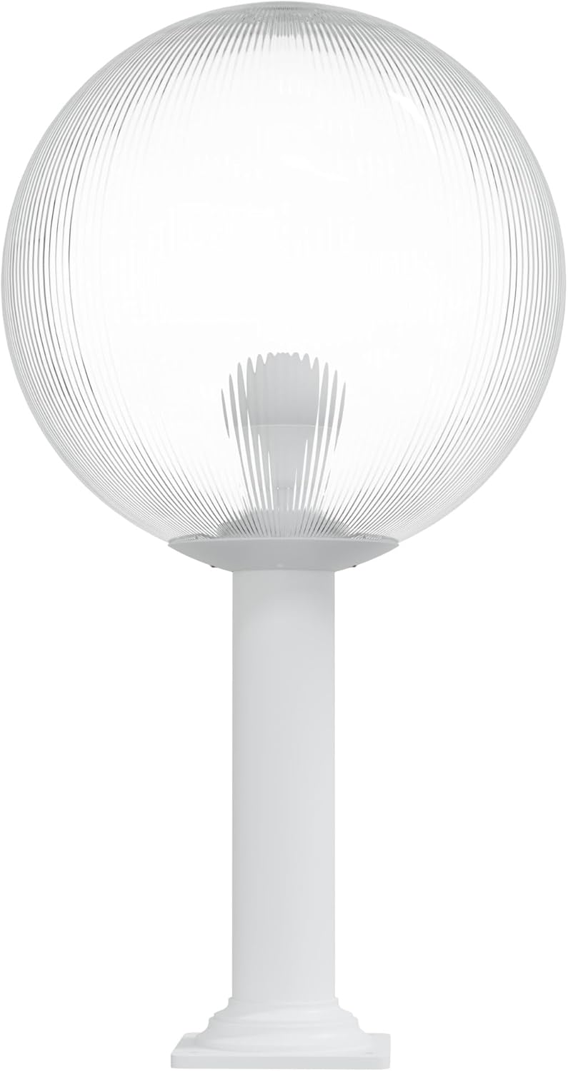 16" Globe Post Light Application with Stub Post Pier Mount installed on lamp post fixture