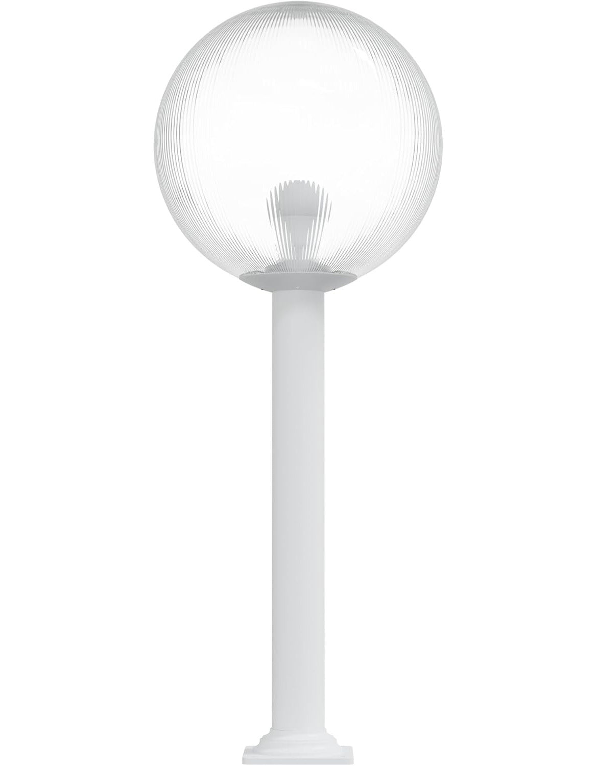 16" Globe Post Light Application with Stub Post Pier Mount installed on lamp post fixture