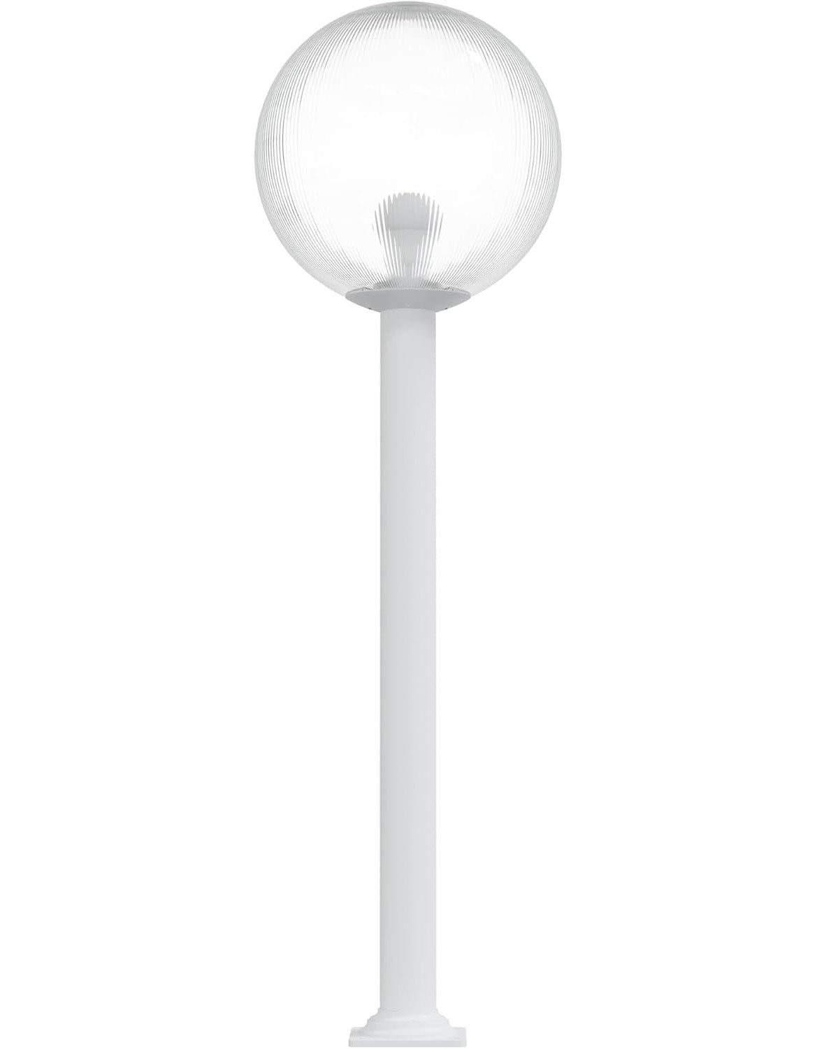 16" Globe Post Light Application with Stub Post Pier Mount installed on lamp post fixture