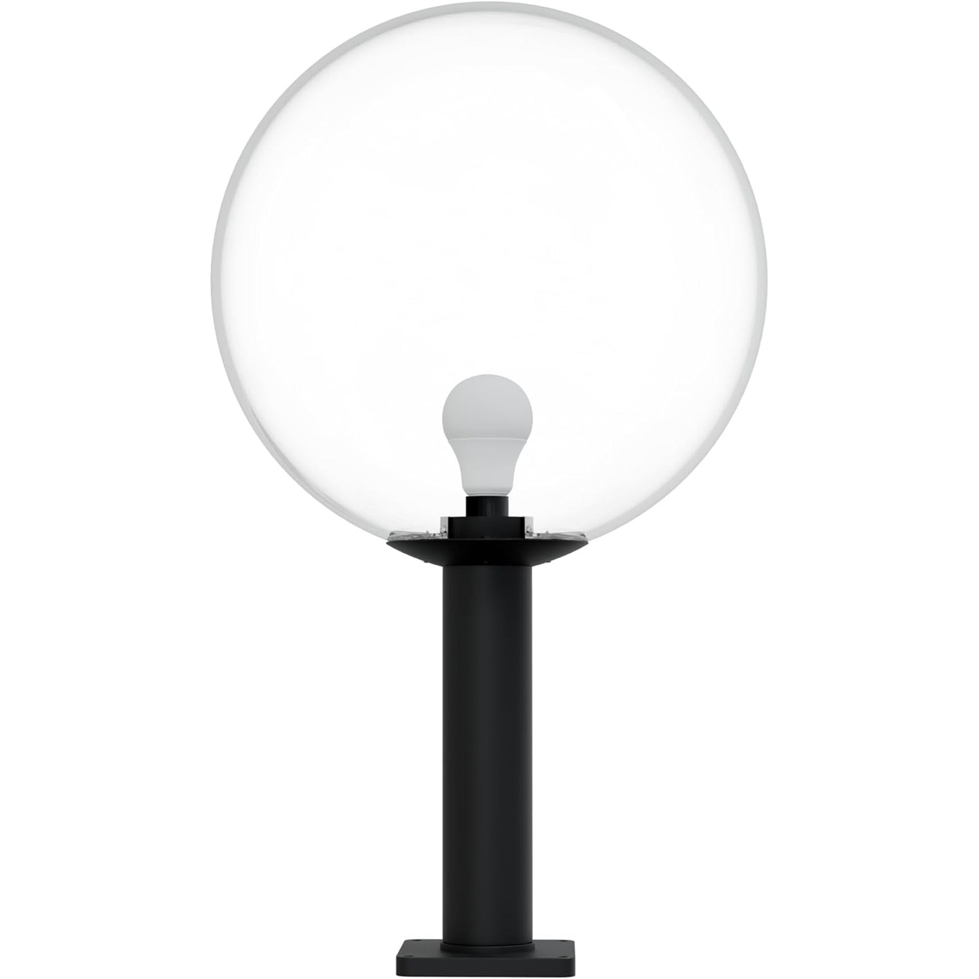 18" Globe Post Light Application with 6" Stub Post Pier Mount