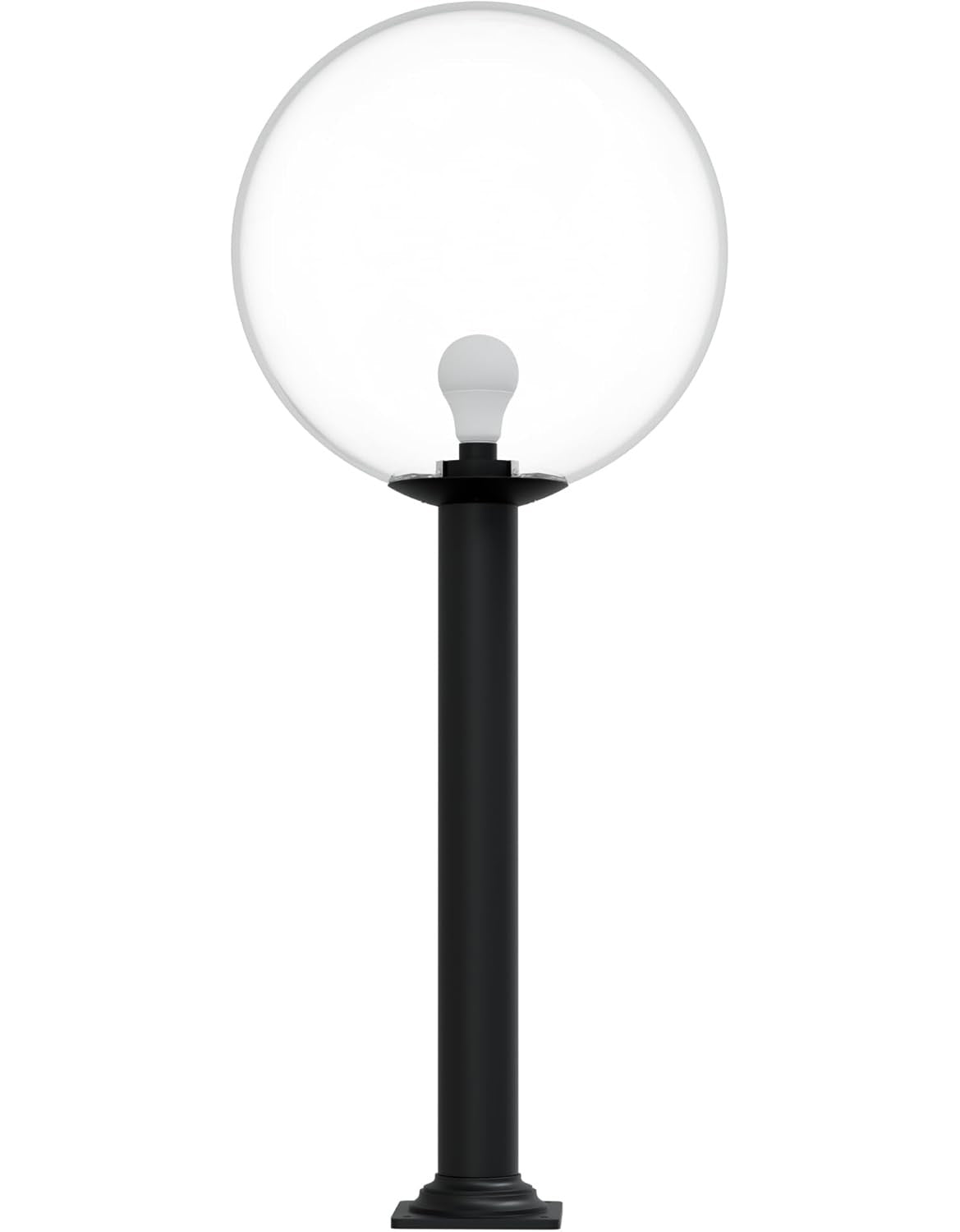 18" Globe Post Light Application with Stub Post Pier Mount