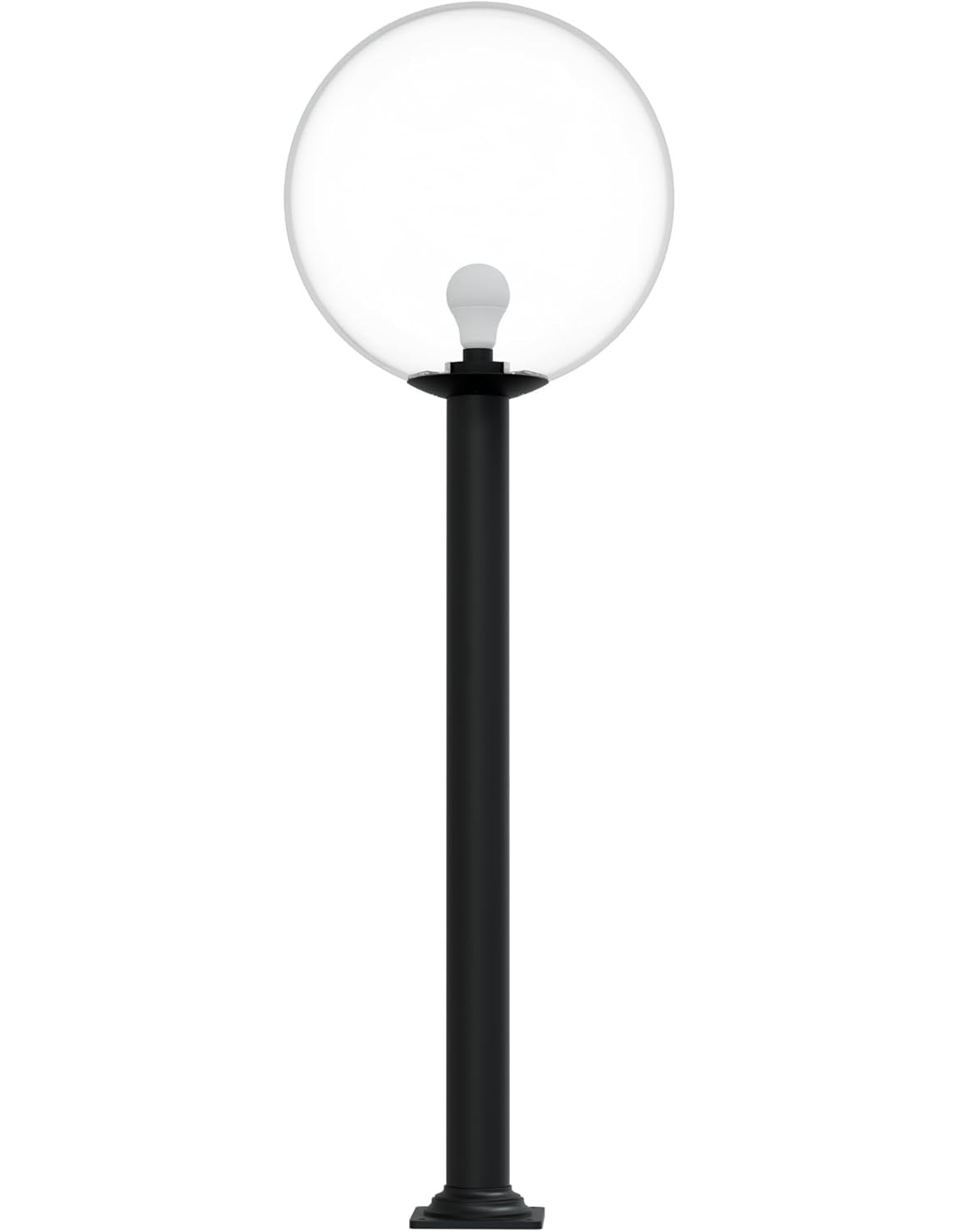 18" Globe Post Light Application with Stub Post Pier Mount