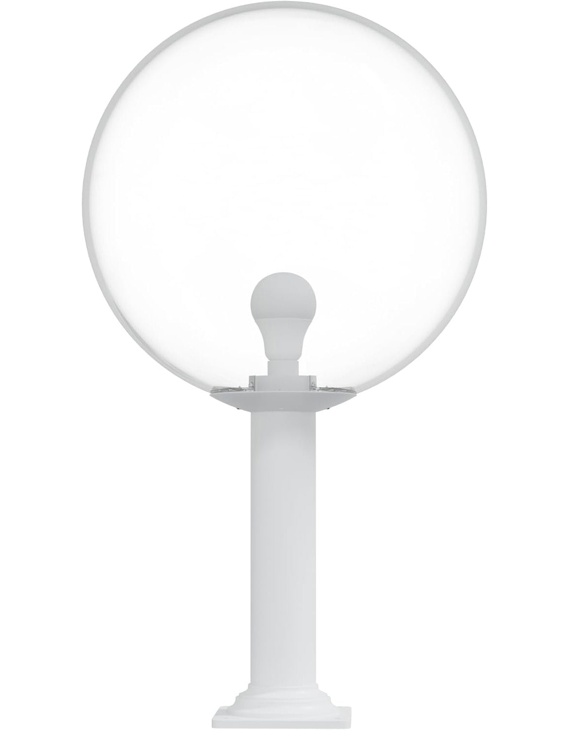 18" Globe Post Light Application with Stub Post Pier Mount
