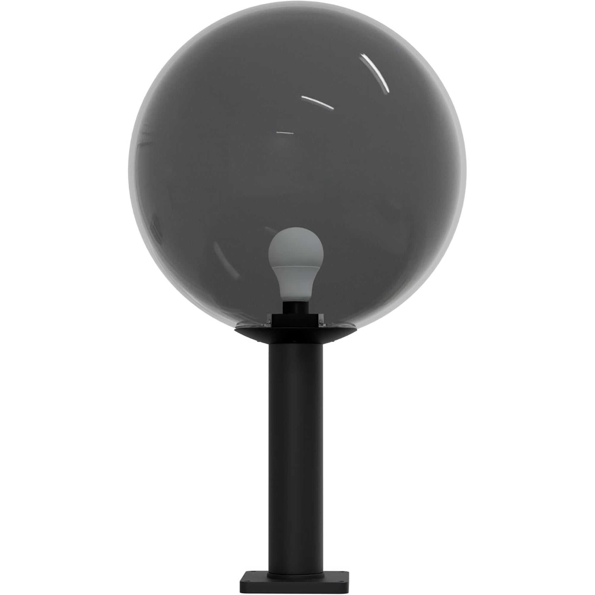 18" Globe Post Light Application with 6" Stub Post Pier Mount