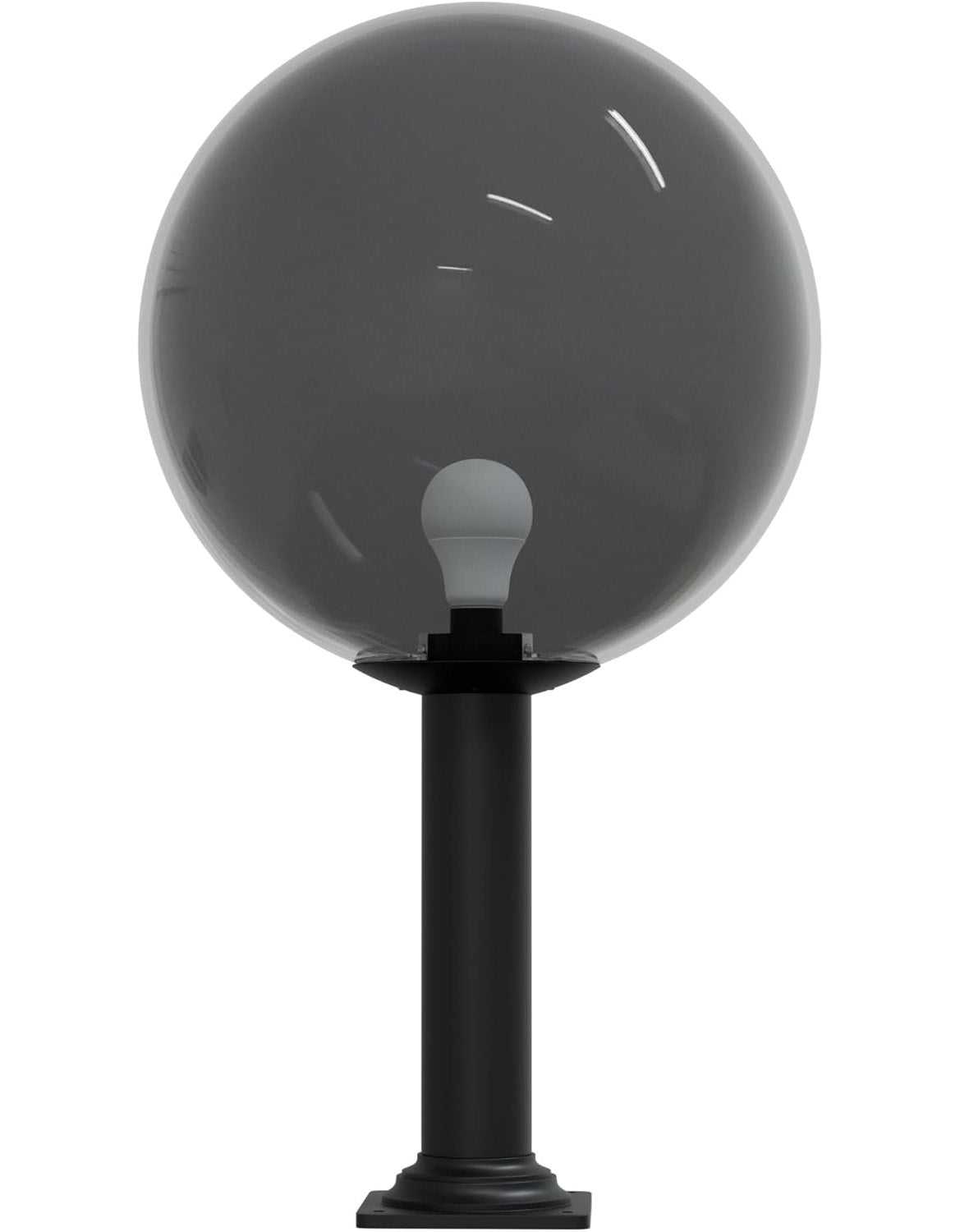 18" Globe Post Light Application with Stub Post Pier Mount