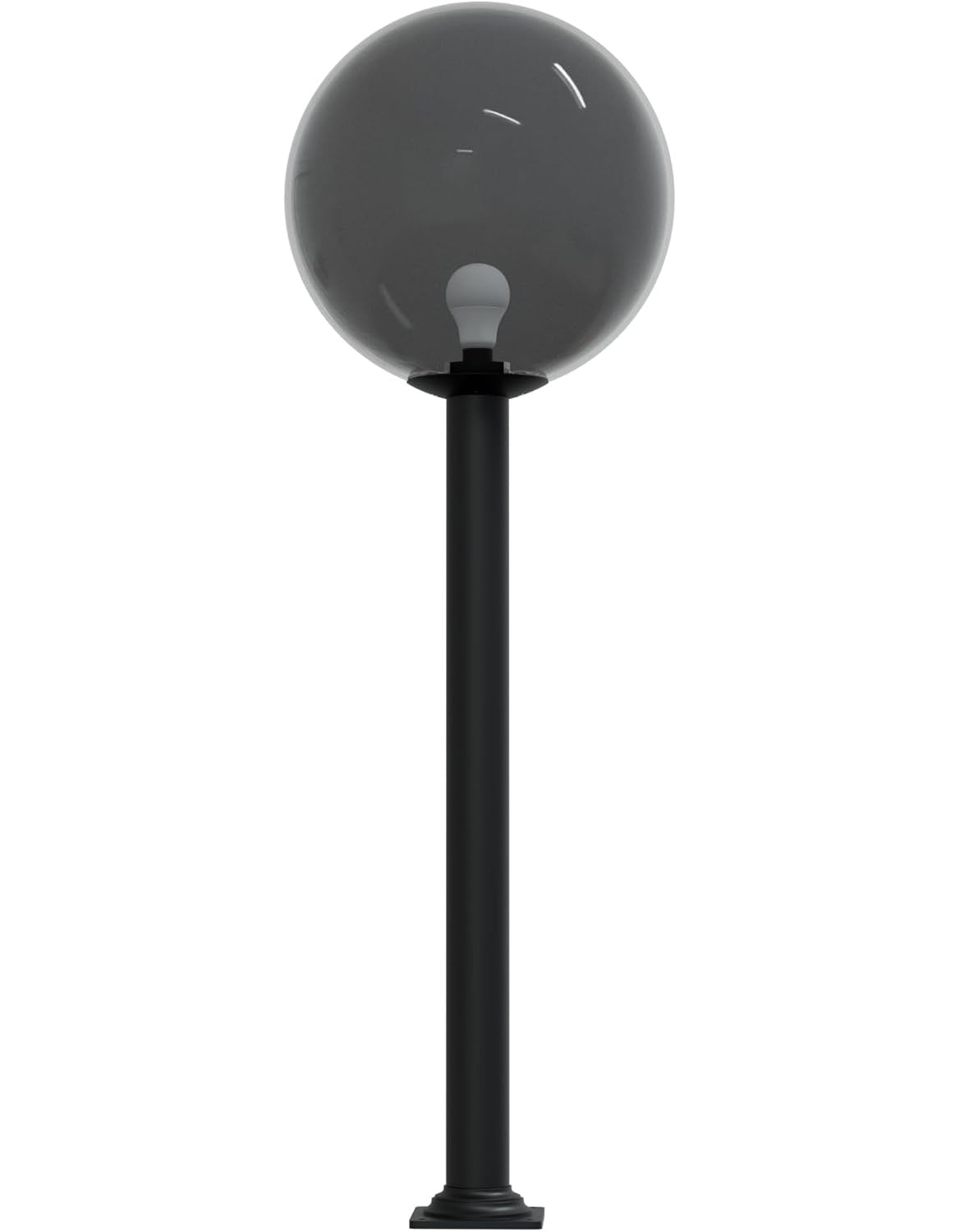 18" Globe Post Light Application with Stub Post Pier Mount