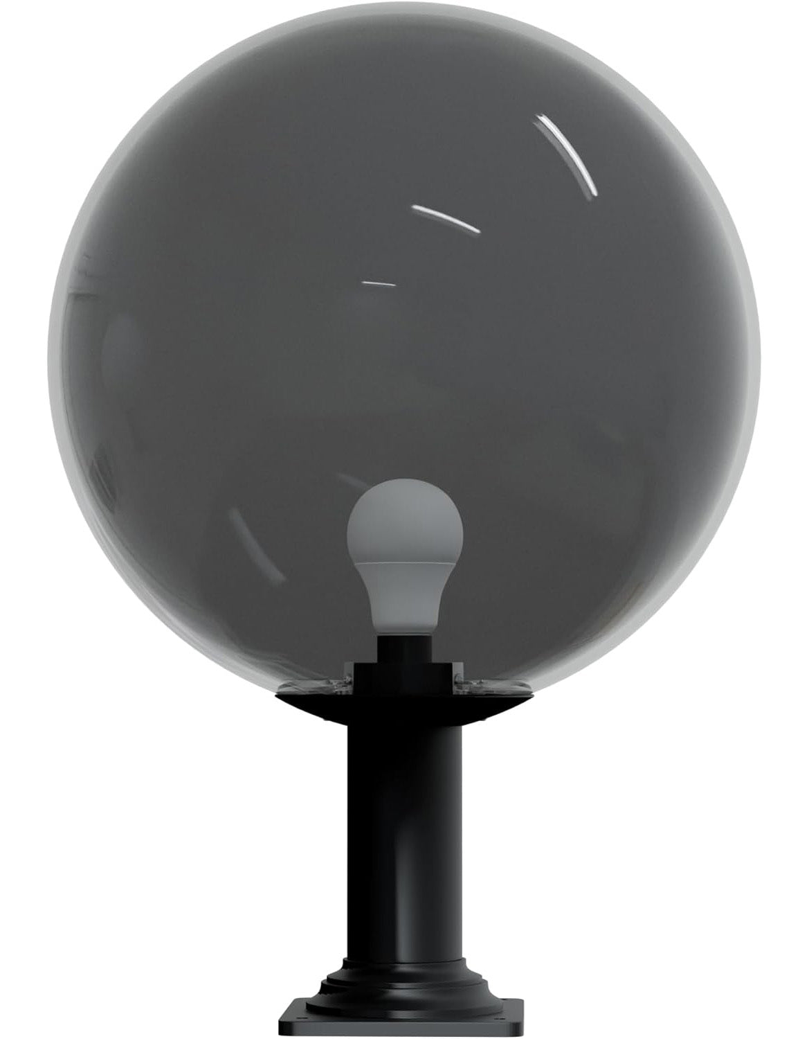18" Globe Post Light Application with Stub Post Pier Mount