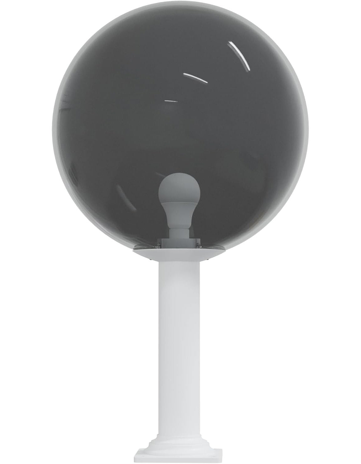 18" Globe Post Light Application with Stub Post Pier Mount