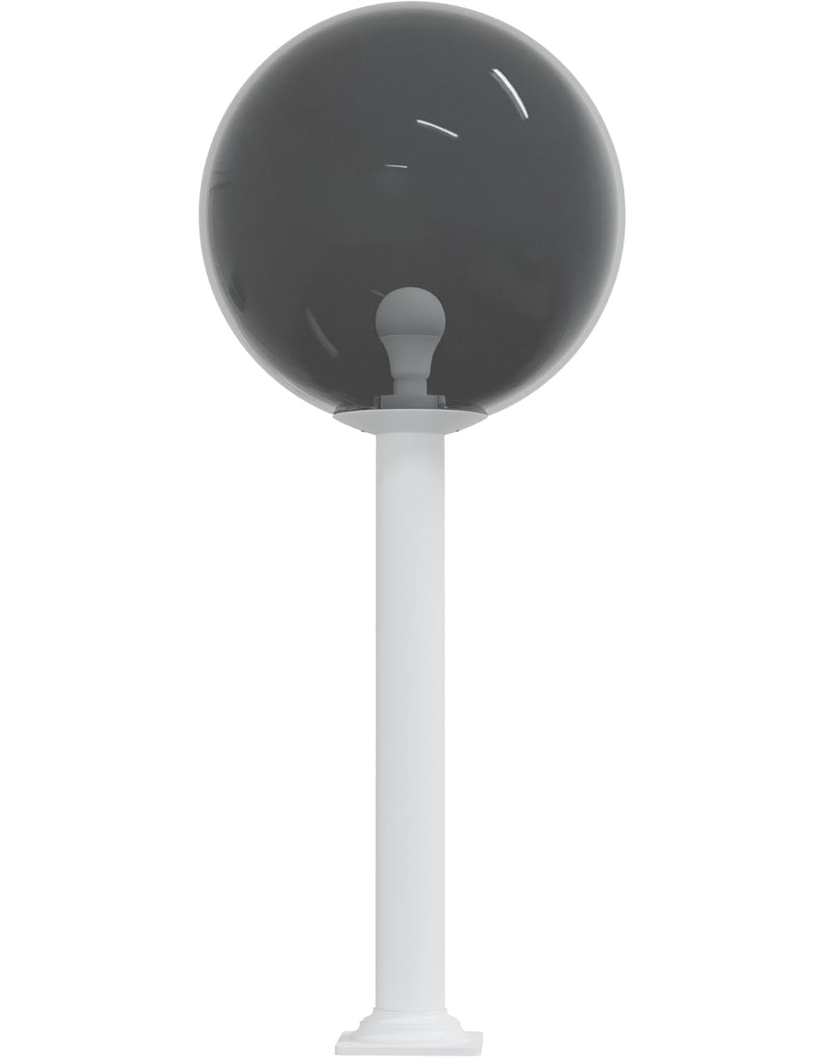 18" Globe Post Light Application with Stub Post Pier Mount