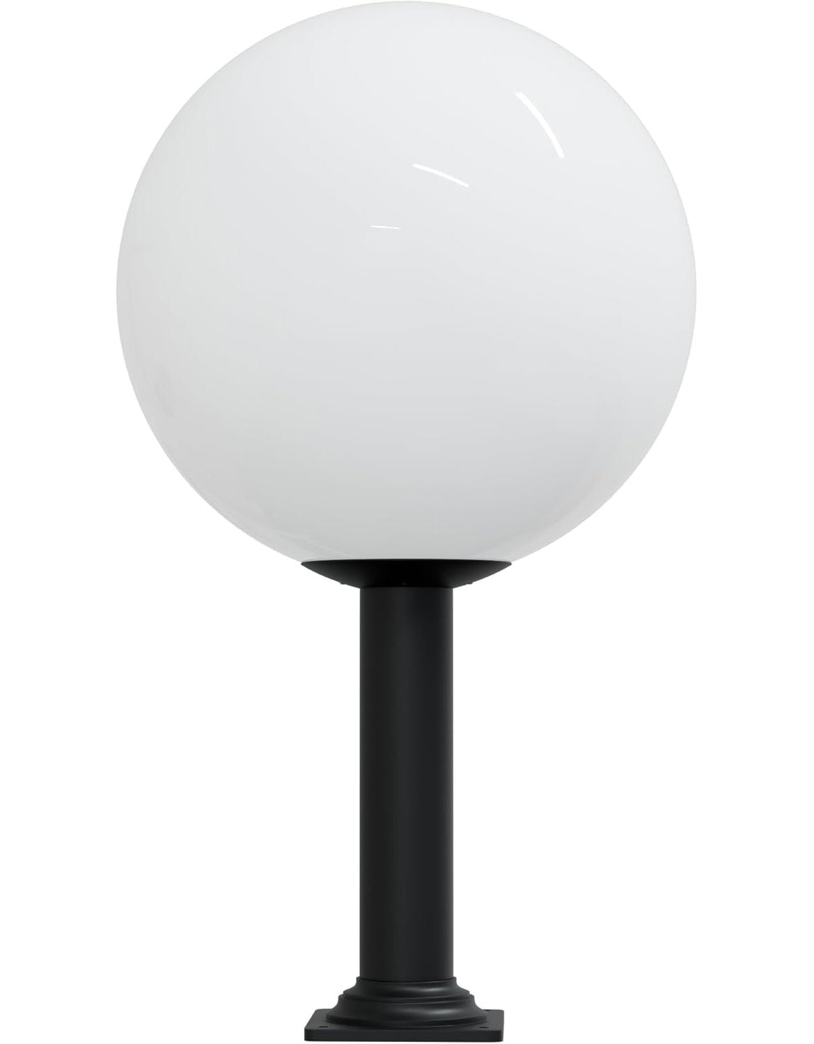 18" Globe Post Light Application with Stub Post Pier Mount