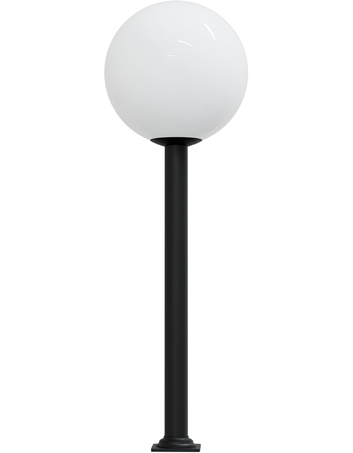 18" Globe Post Light Application with Stub Post Pier Mount