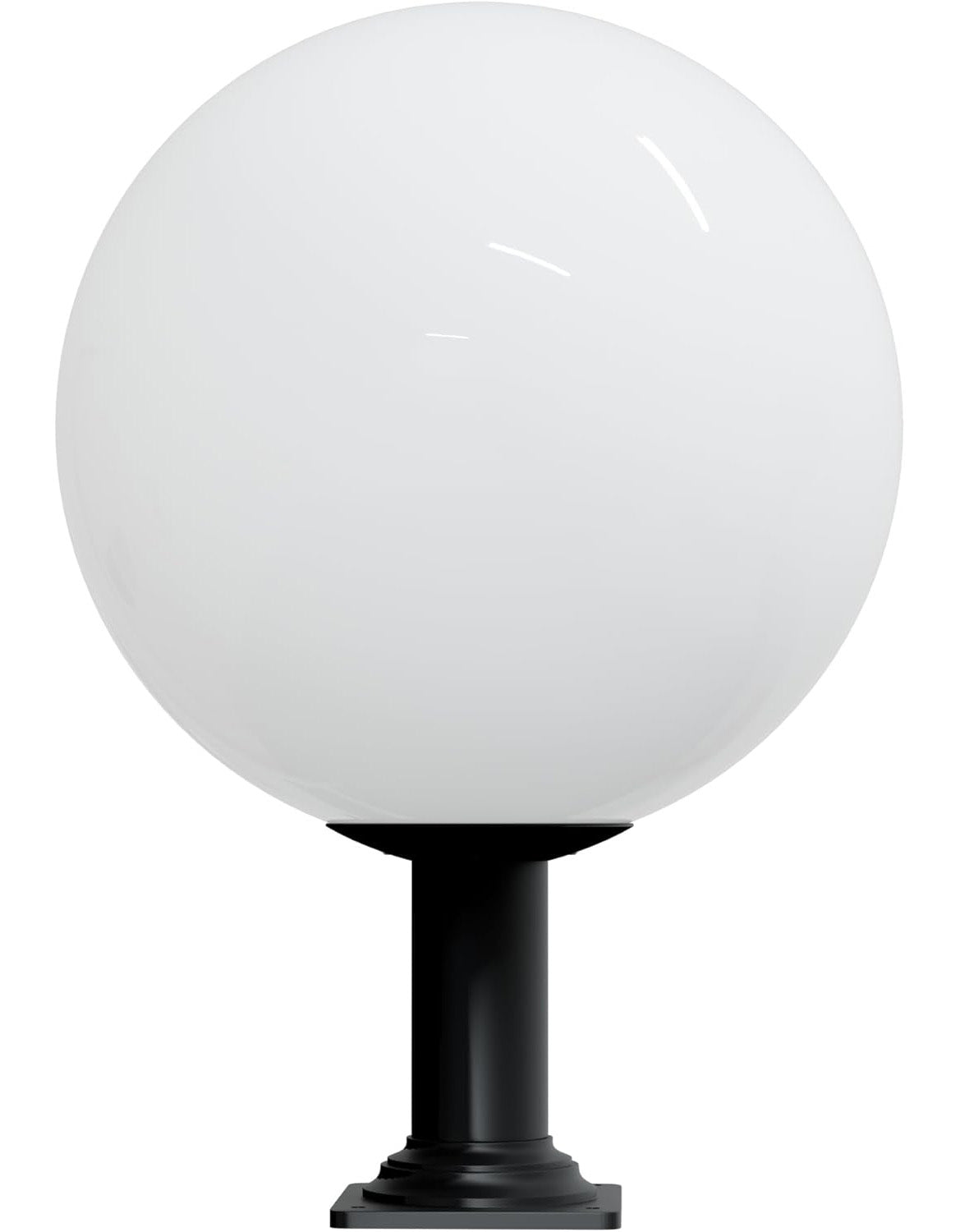 18" Globe Post Light Application with Stub Post Pier Mount