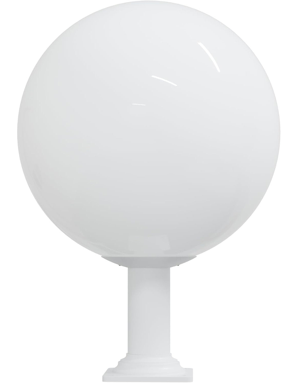 18" Globe Post Light Application with Stub Post Pier Mount