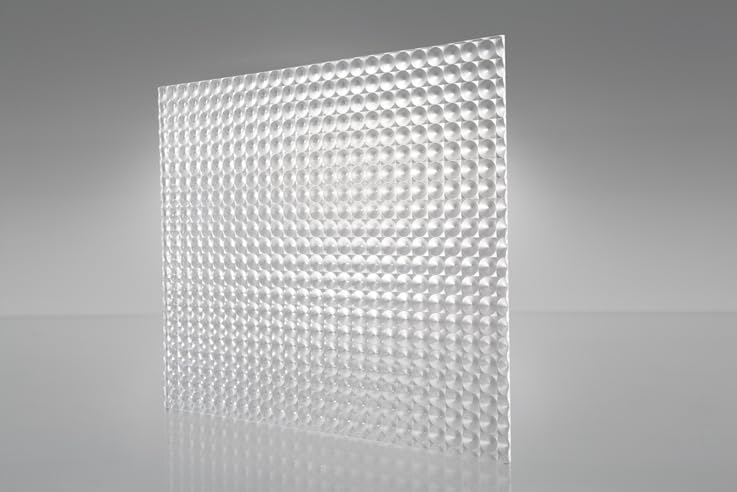 KastLite Clear Truss Shaped Prism Acrylic Flat Sheet Replacement Light Cover Panels | 4 Pack
