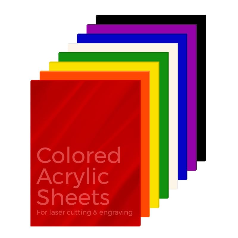 KastLite Colored Acrylic Sheets Nominal | 8 Packs