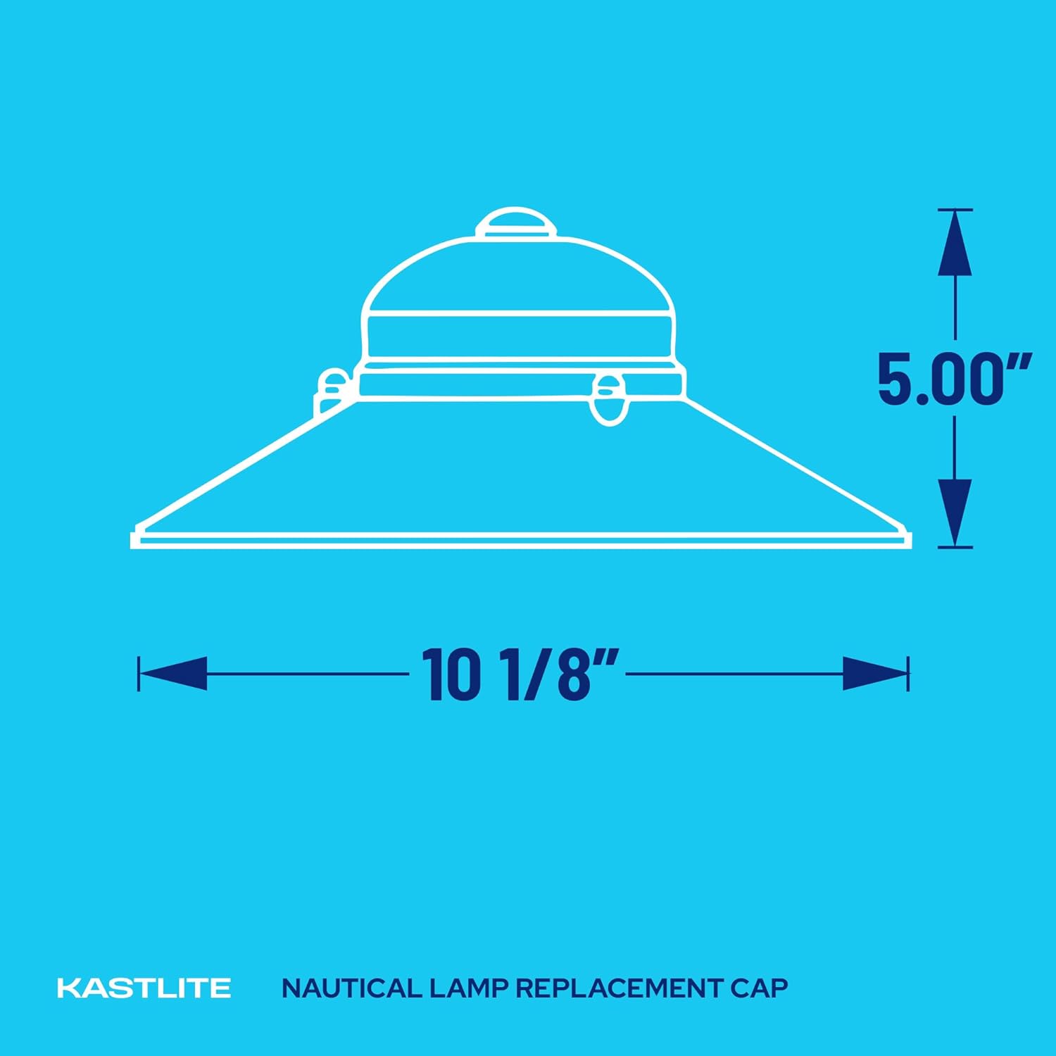 KastLite Nautical Light Fixture Replacement Cap for Pole Wall & Pier Mount Outdoor Lighting