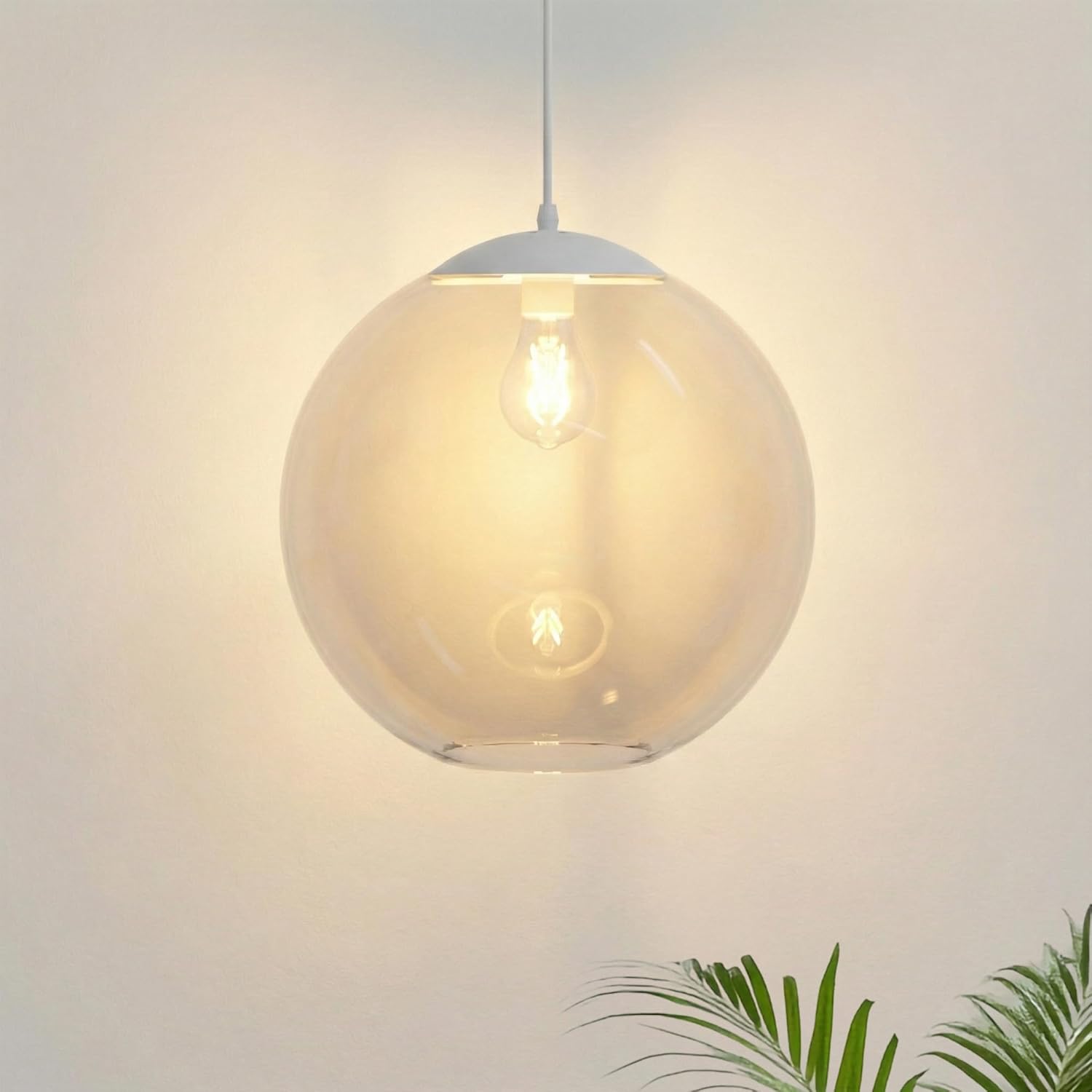 12" Acrylic Globe Pendant Light Fixture