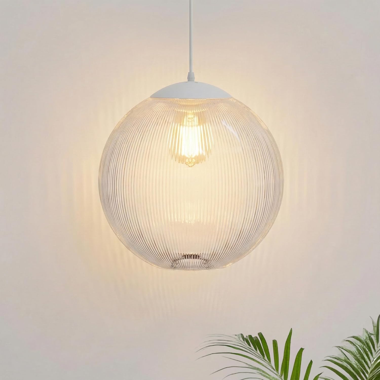12" Acrylic Globe Pendant Light Fixture