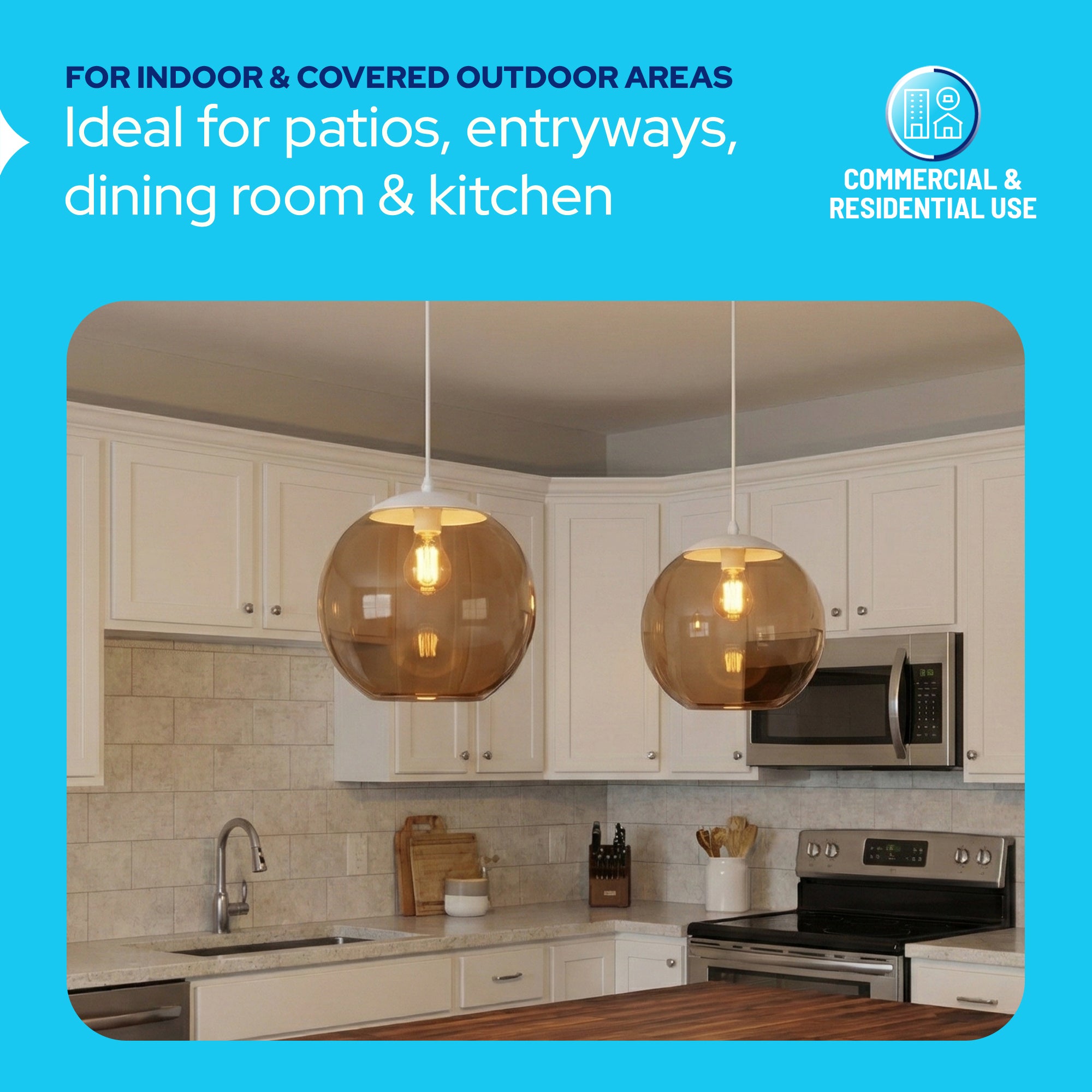 10" Acrylic Globe Pendant Light Fixture