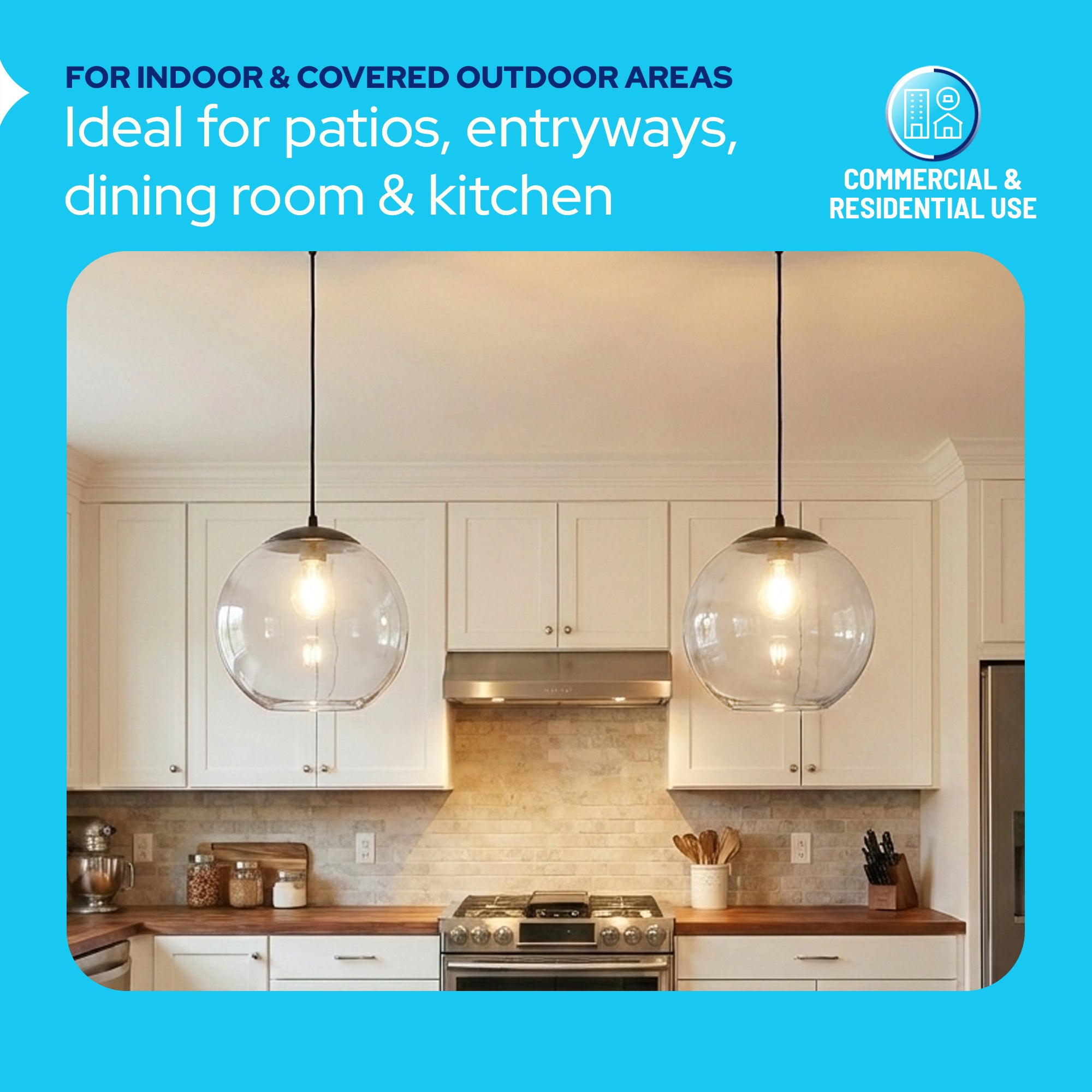 10" Acrylic Globe Pendant Light Fixture