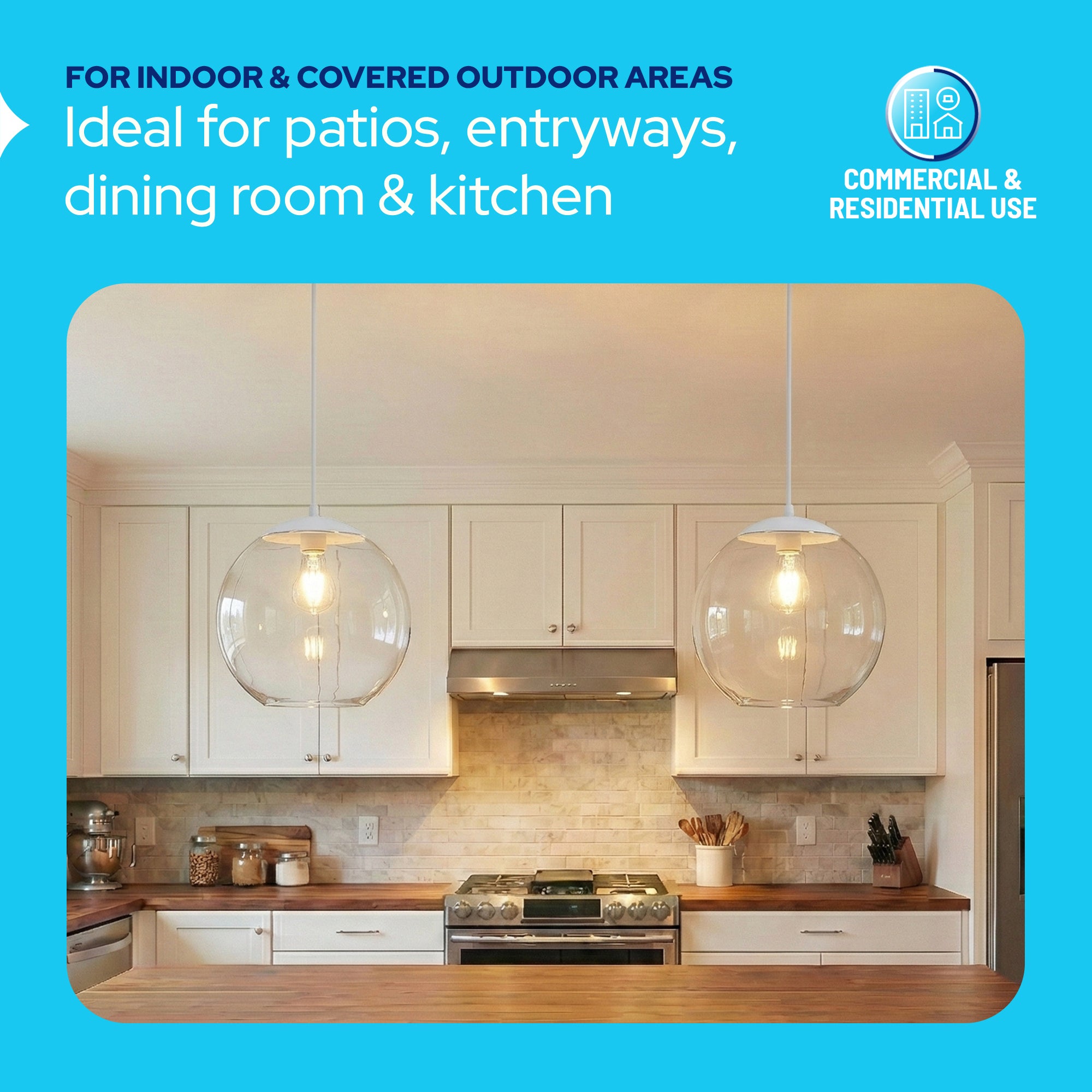 10" Acrylic Globe Pendant Light Fixture