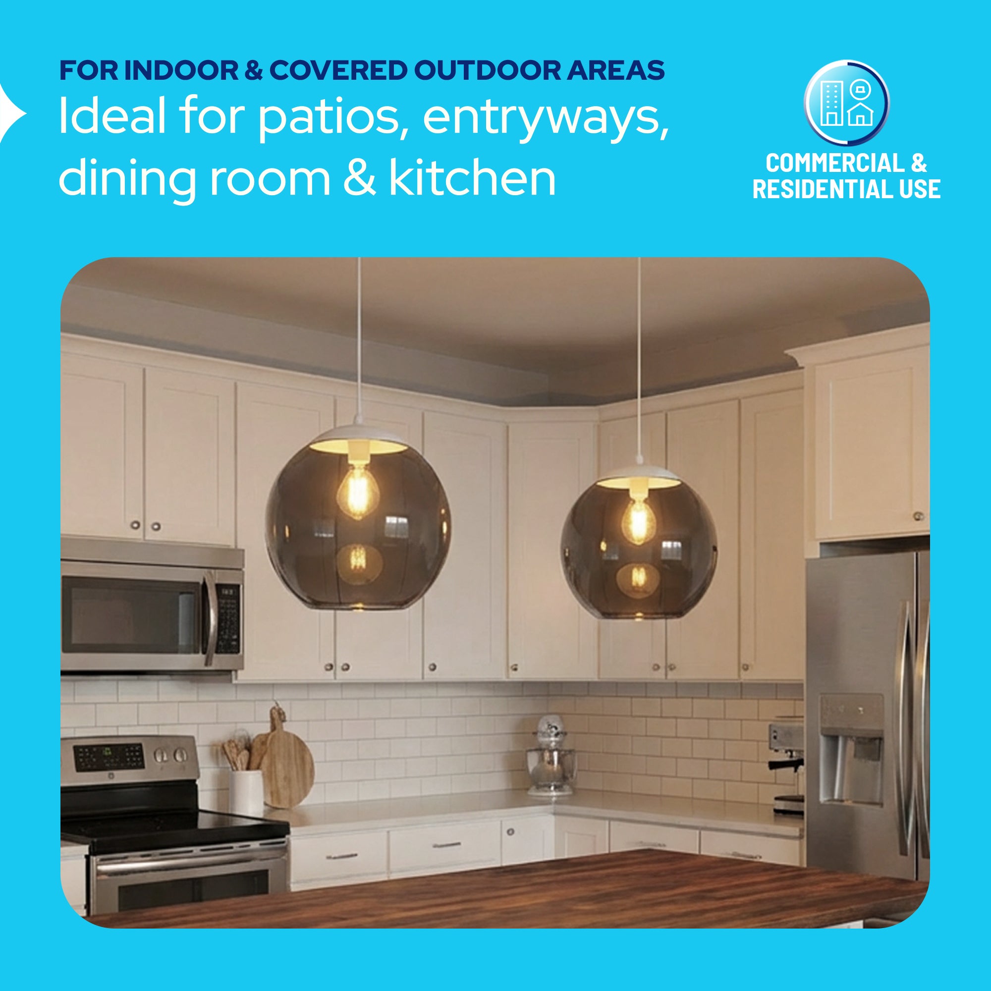 10" Acrylic Globe Pendant Light Fixture