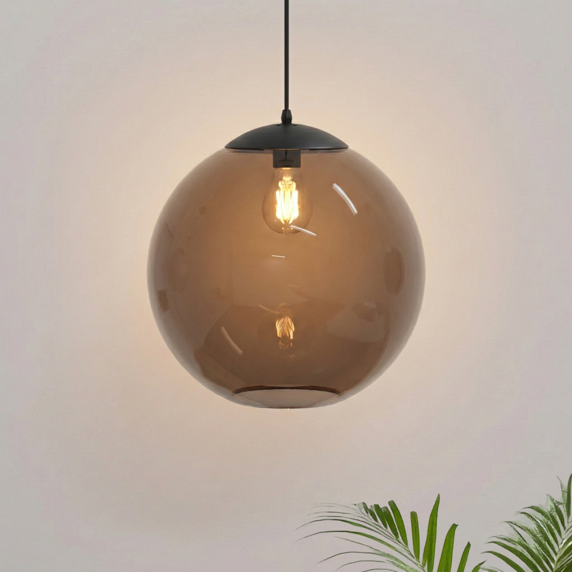 12" Acrylic Globe Pendant Light Fixture