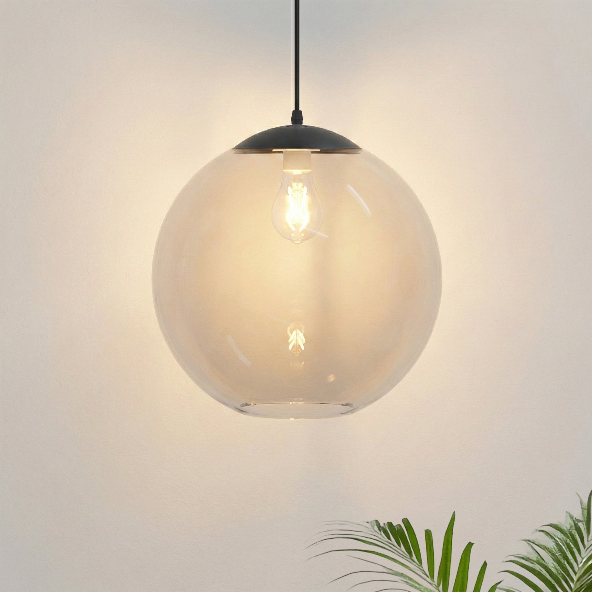 12" Acrylic Globe Pendant Light Fixture