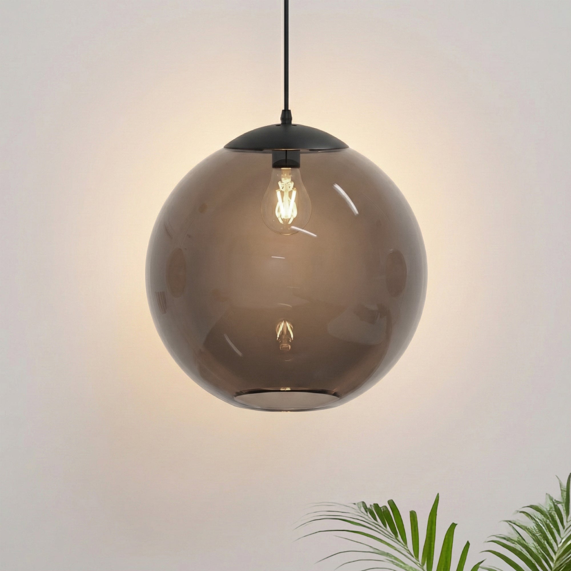 12" Acrylic Globe Pendant Light Fixture