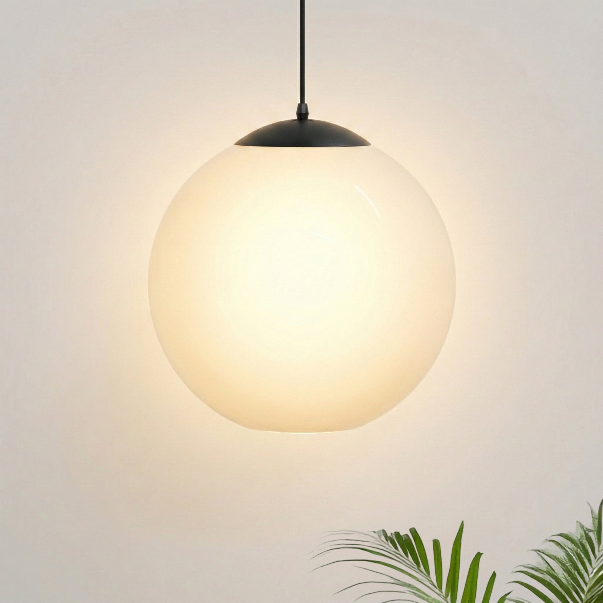 12" Acrylic Globe Pendant Light Fixture