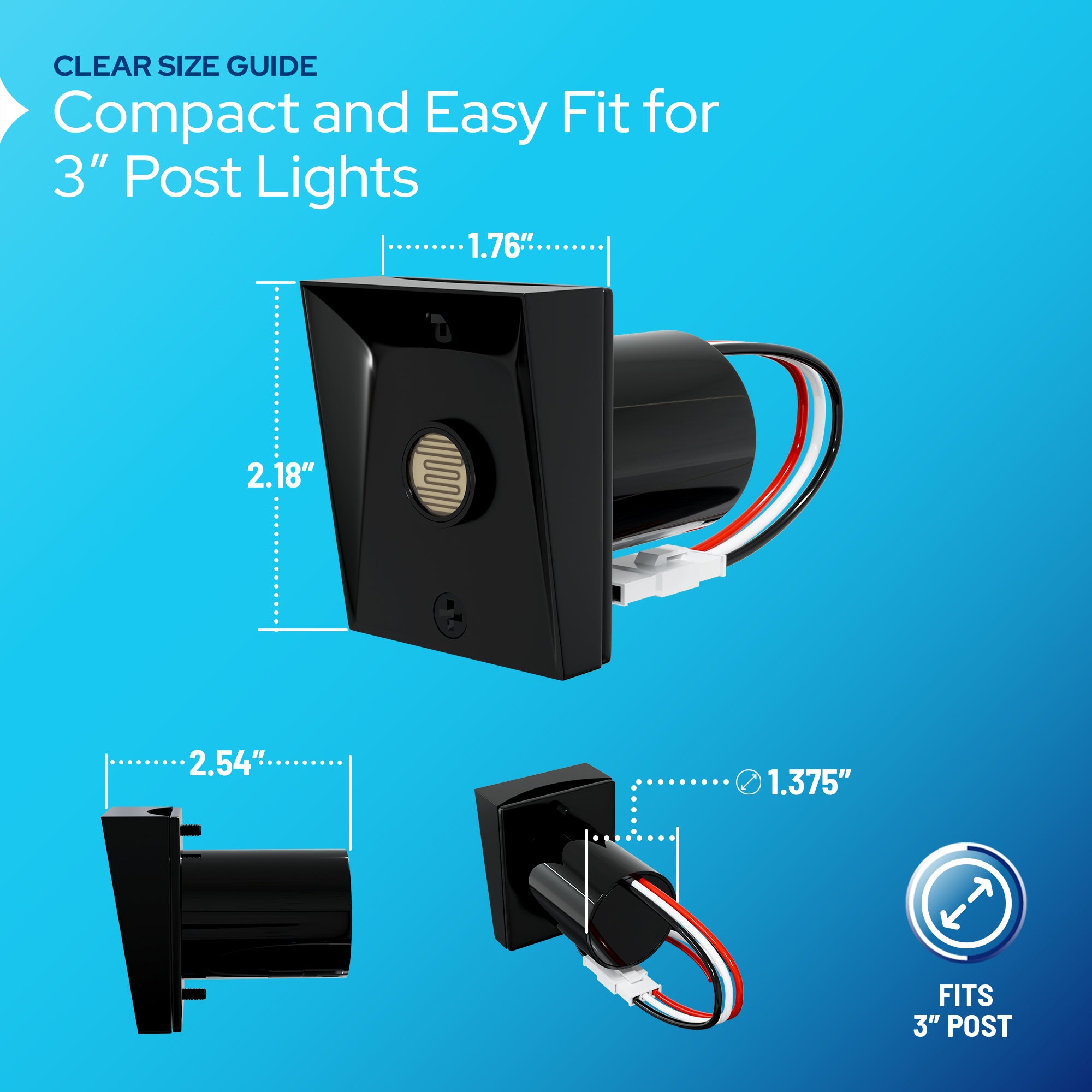 Dusk to Dawn Sensor, Automatic On/Off Photocell Switch