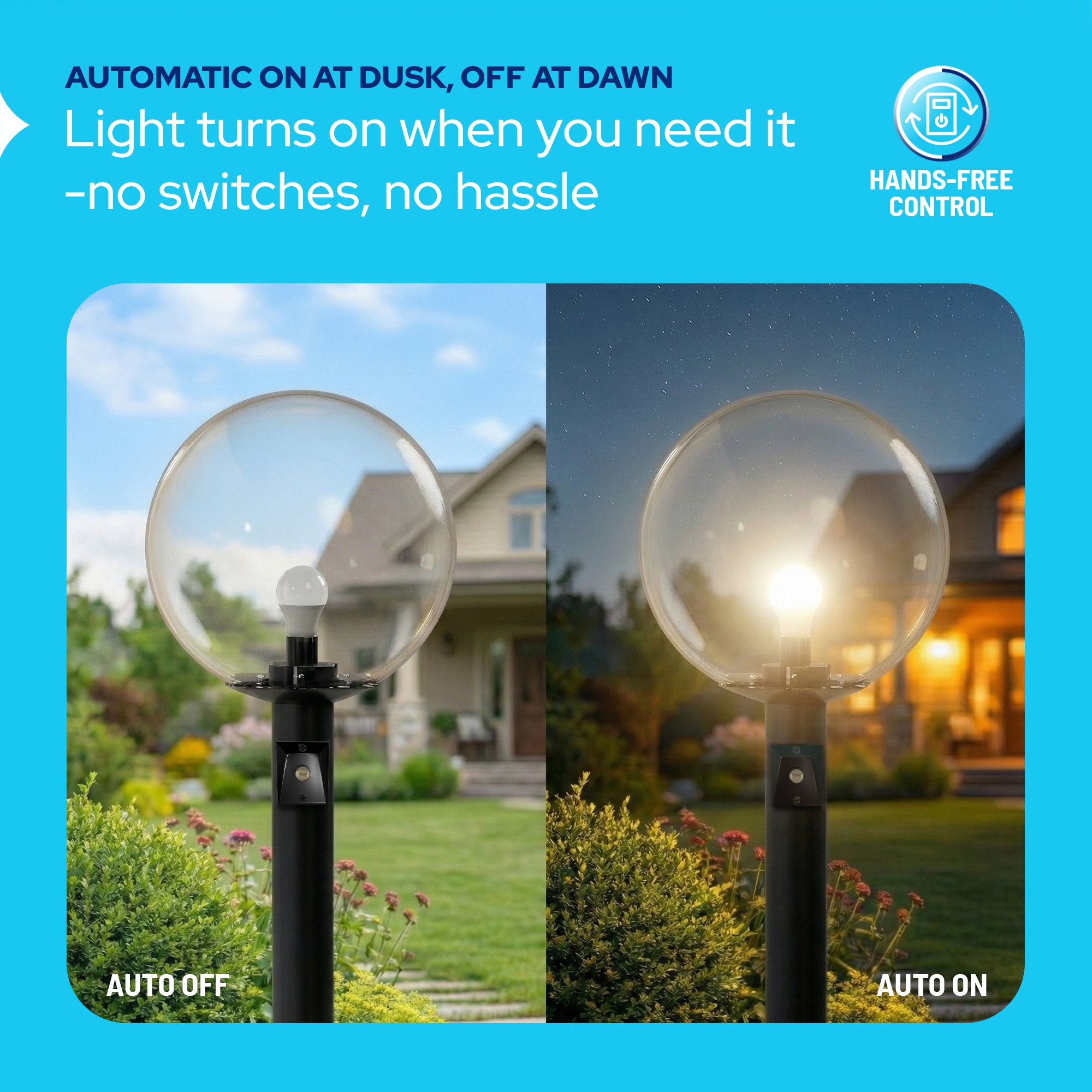 Dusk to Dawn Sensor, Automatic On/Off Photocell Switch