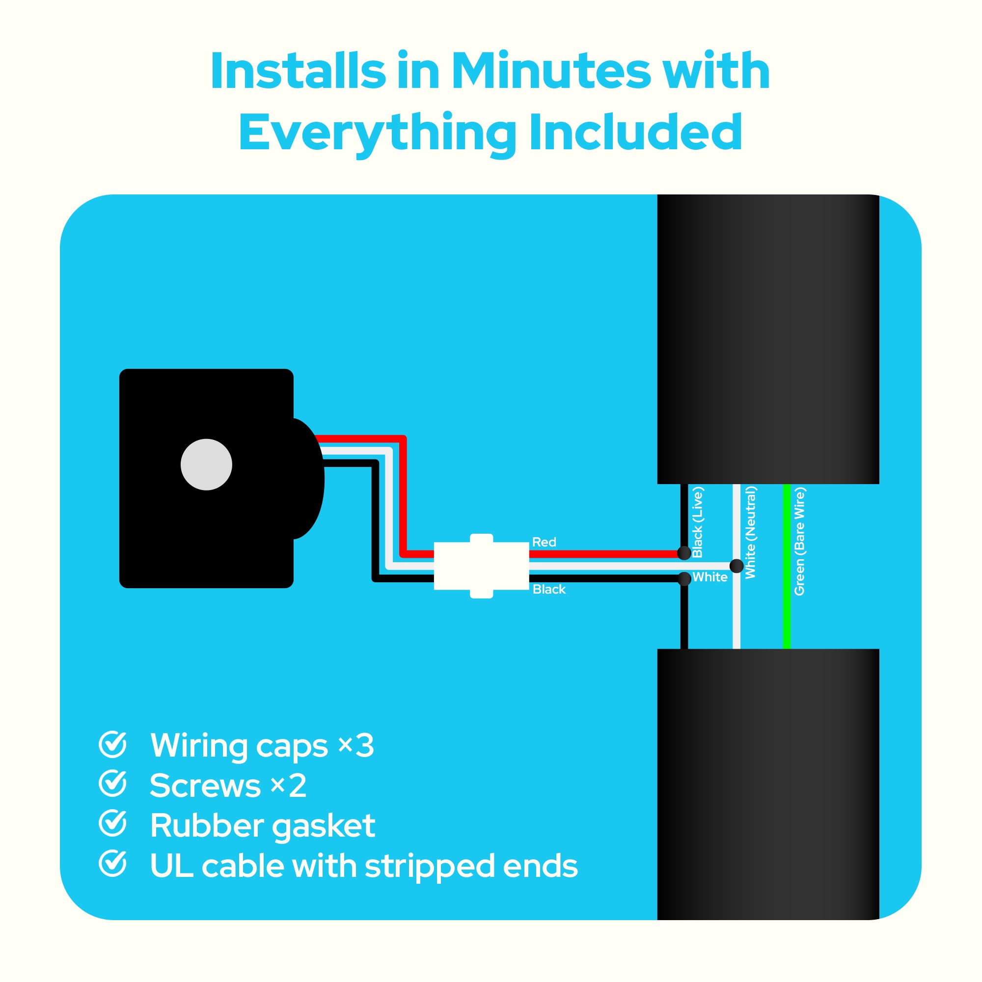 Dusk to Dawn Sensor, Automatic On/Off Photocell Switch