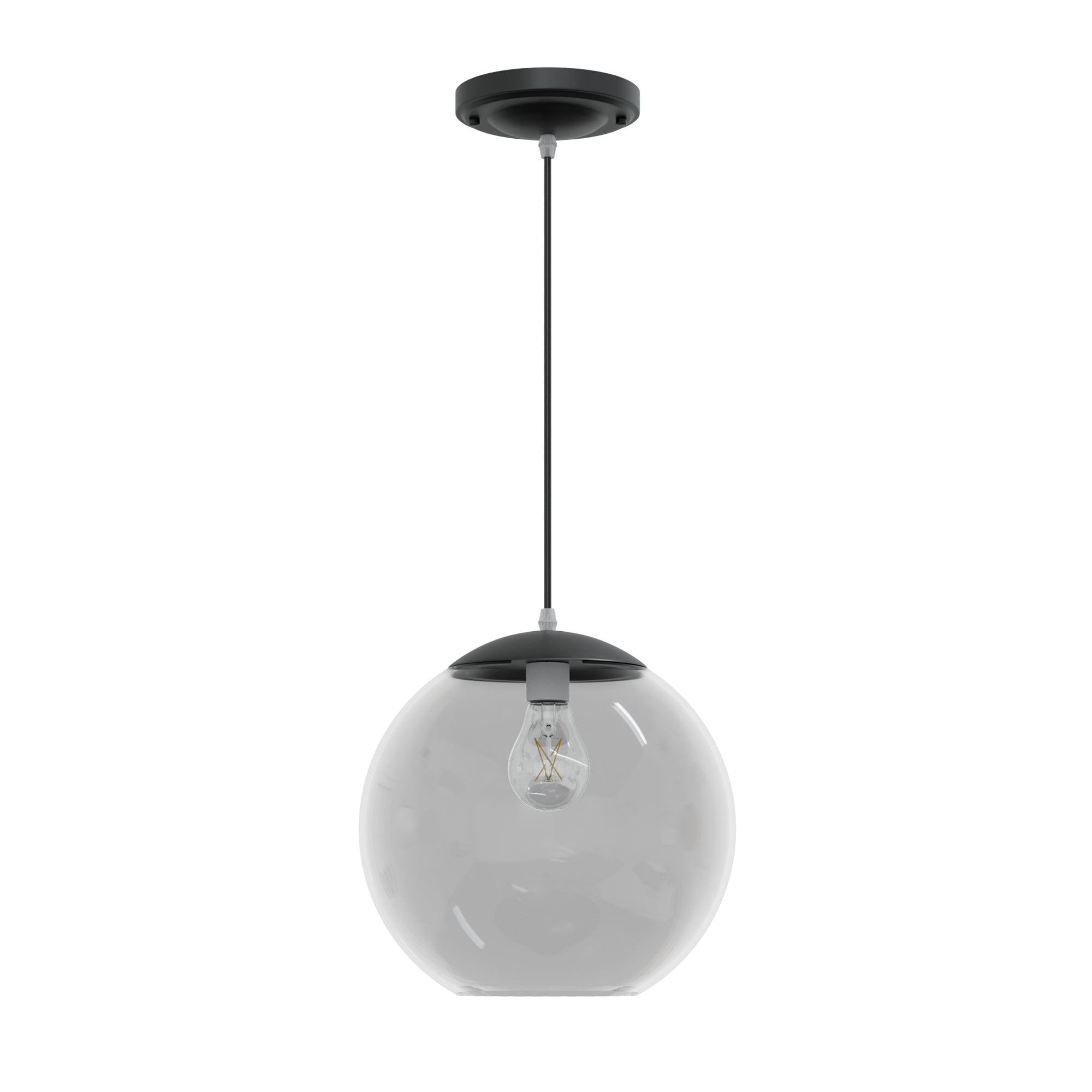 10" Acrylic Globe Pendant Light Fixture