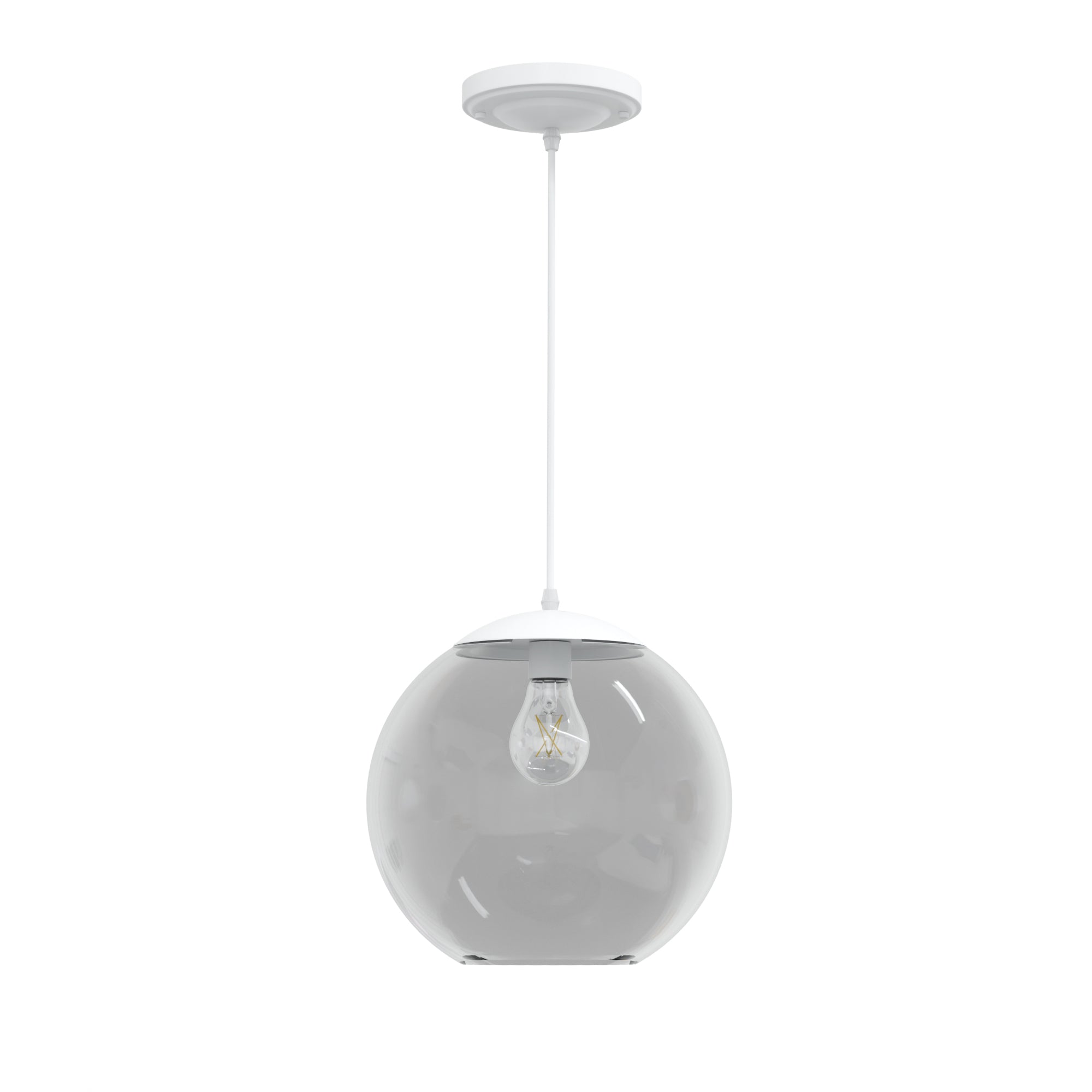 10" Acrylic Globe Pendant Light Fixture