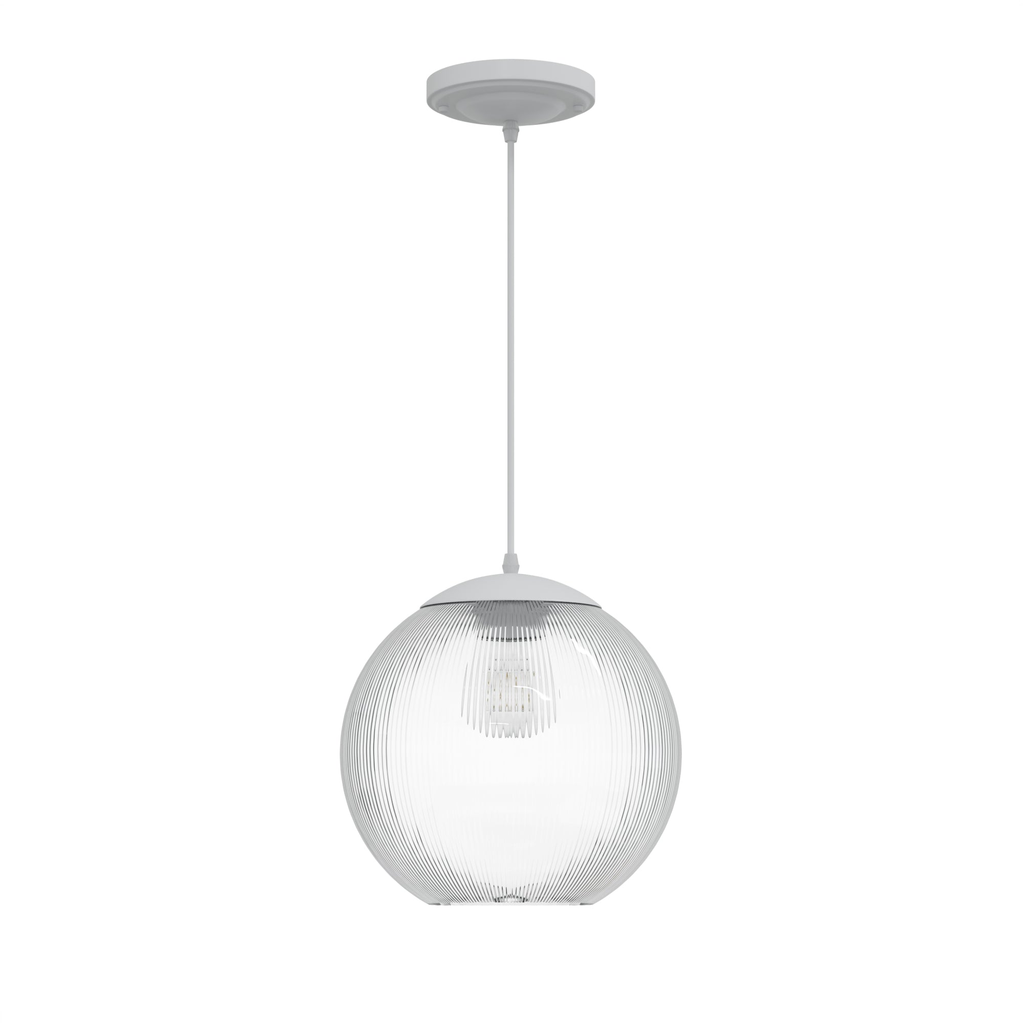 10" Acrylic Globe Pendant Light Fixture