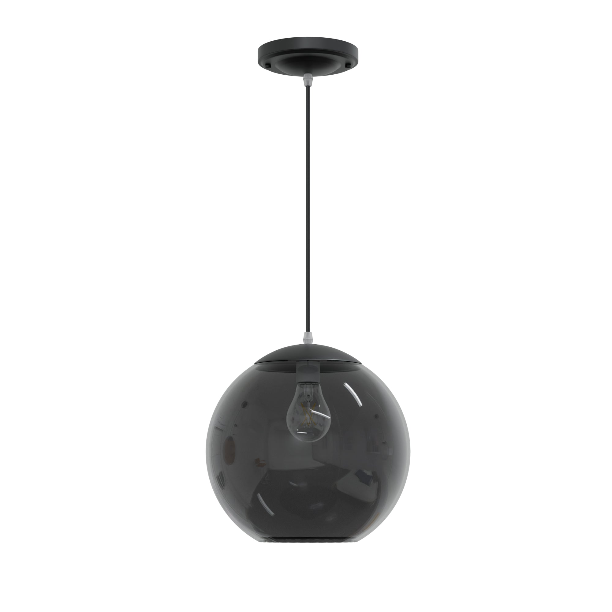 10" Acrylic Globe Pendant Light Fixture