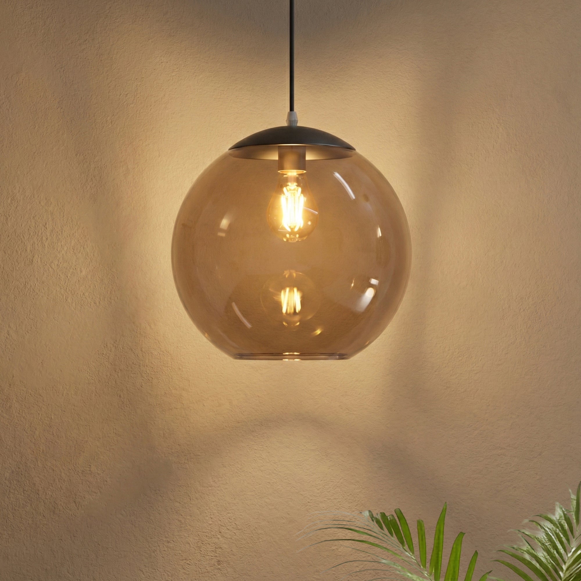 10" Acrylic Globe Pendant Light Fixture