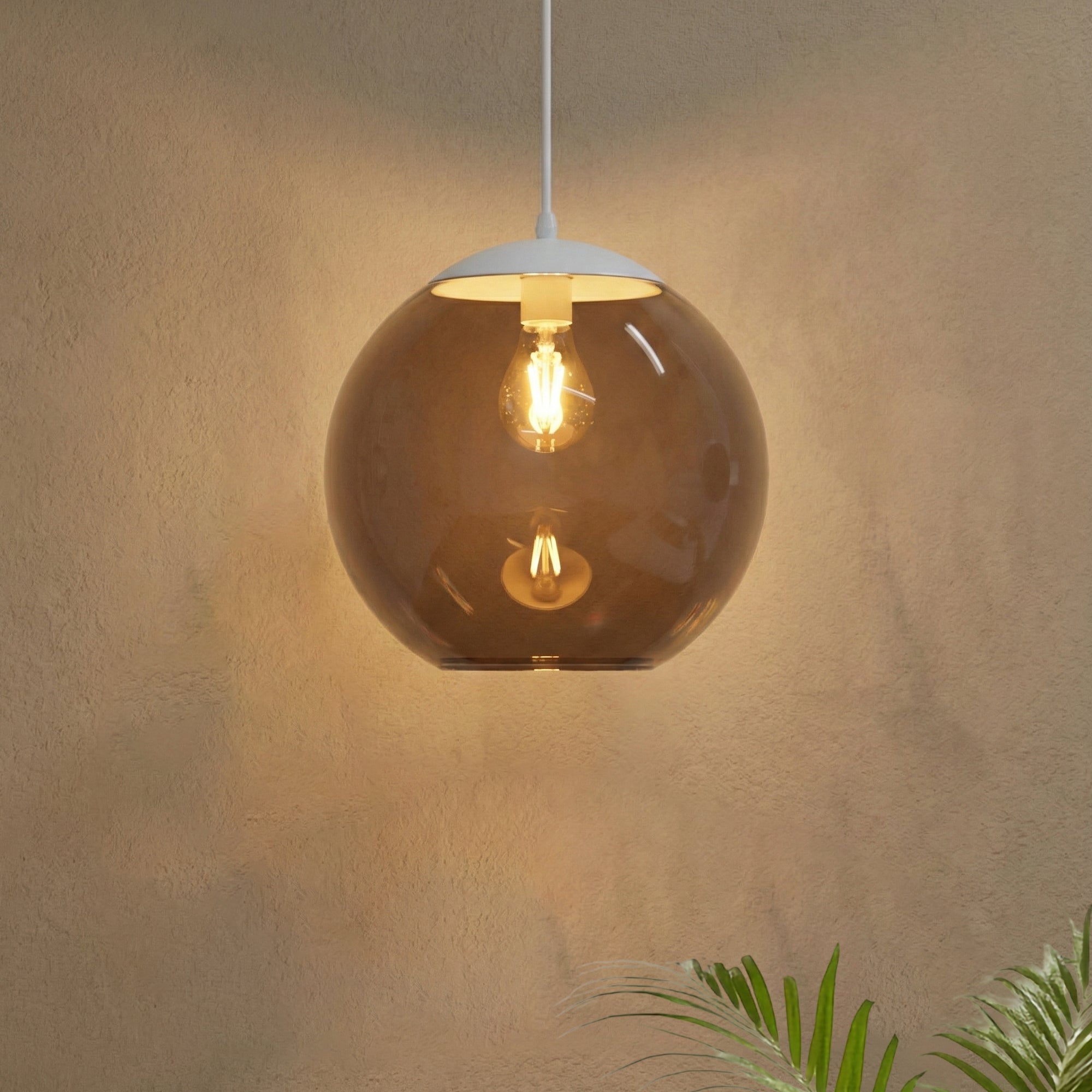 10" Acrylic Globe Pendant Light Fixture