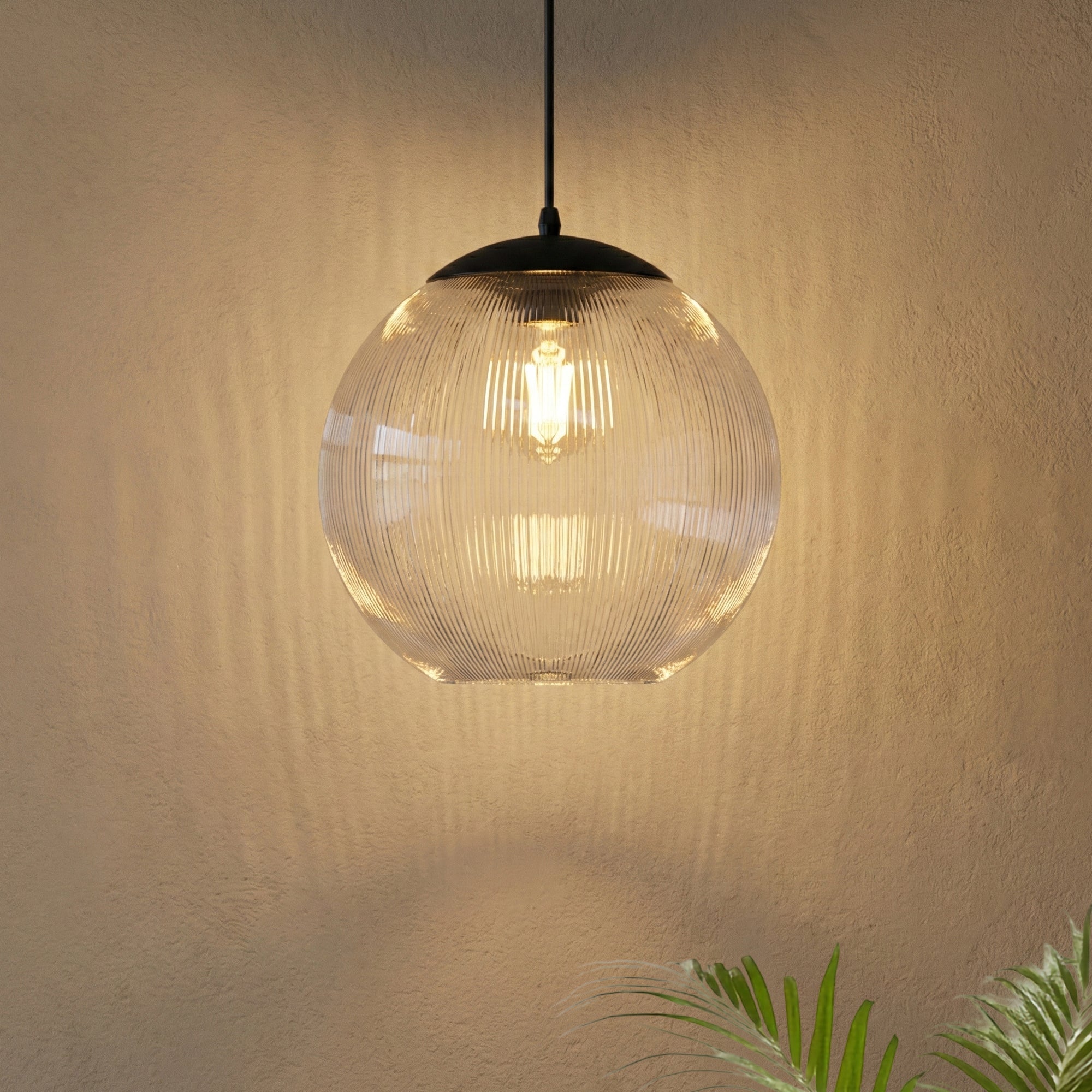 10" Acrylic Globe Pendant Light Fixture