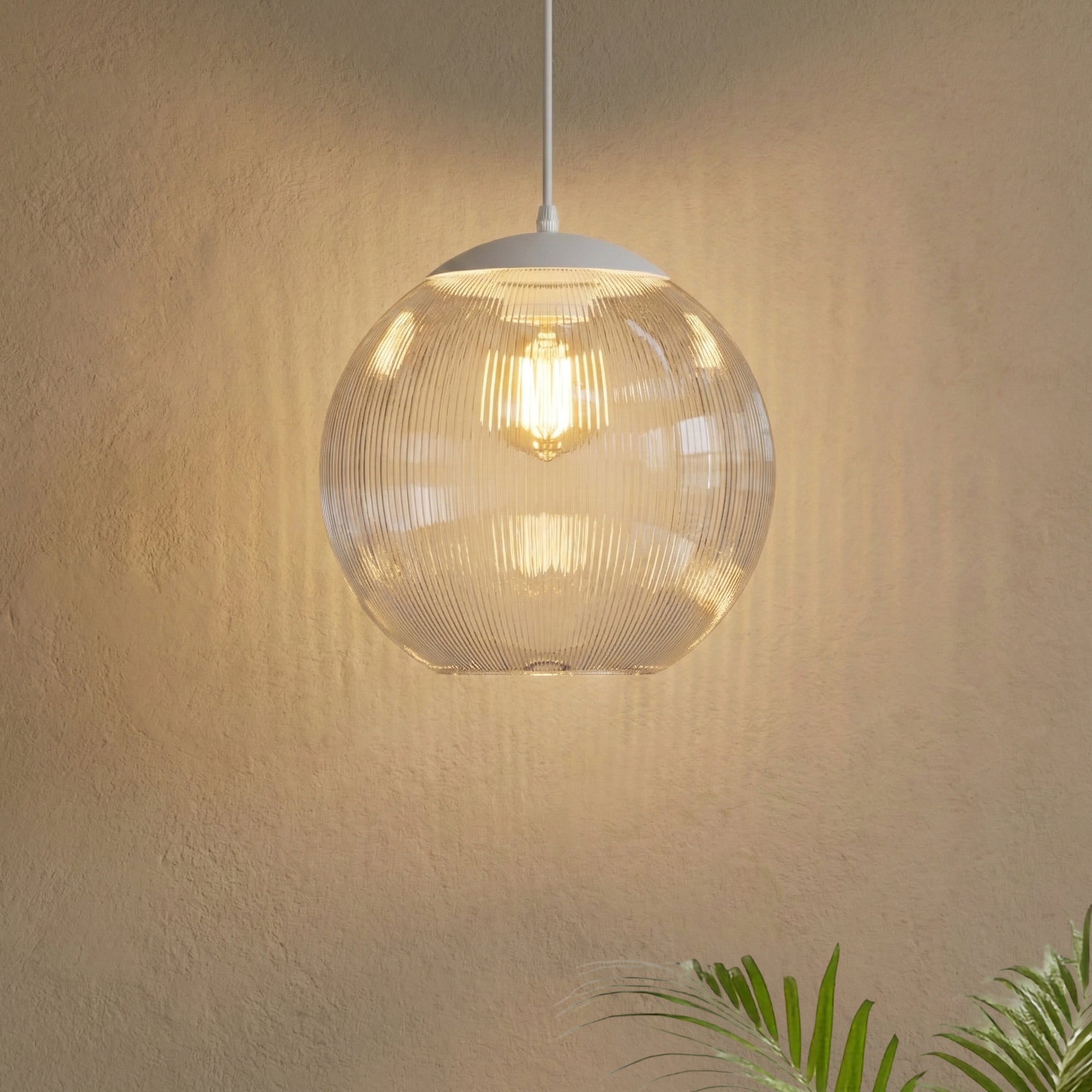 10" Acrylic Globe Pendant Light Fixture