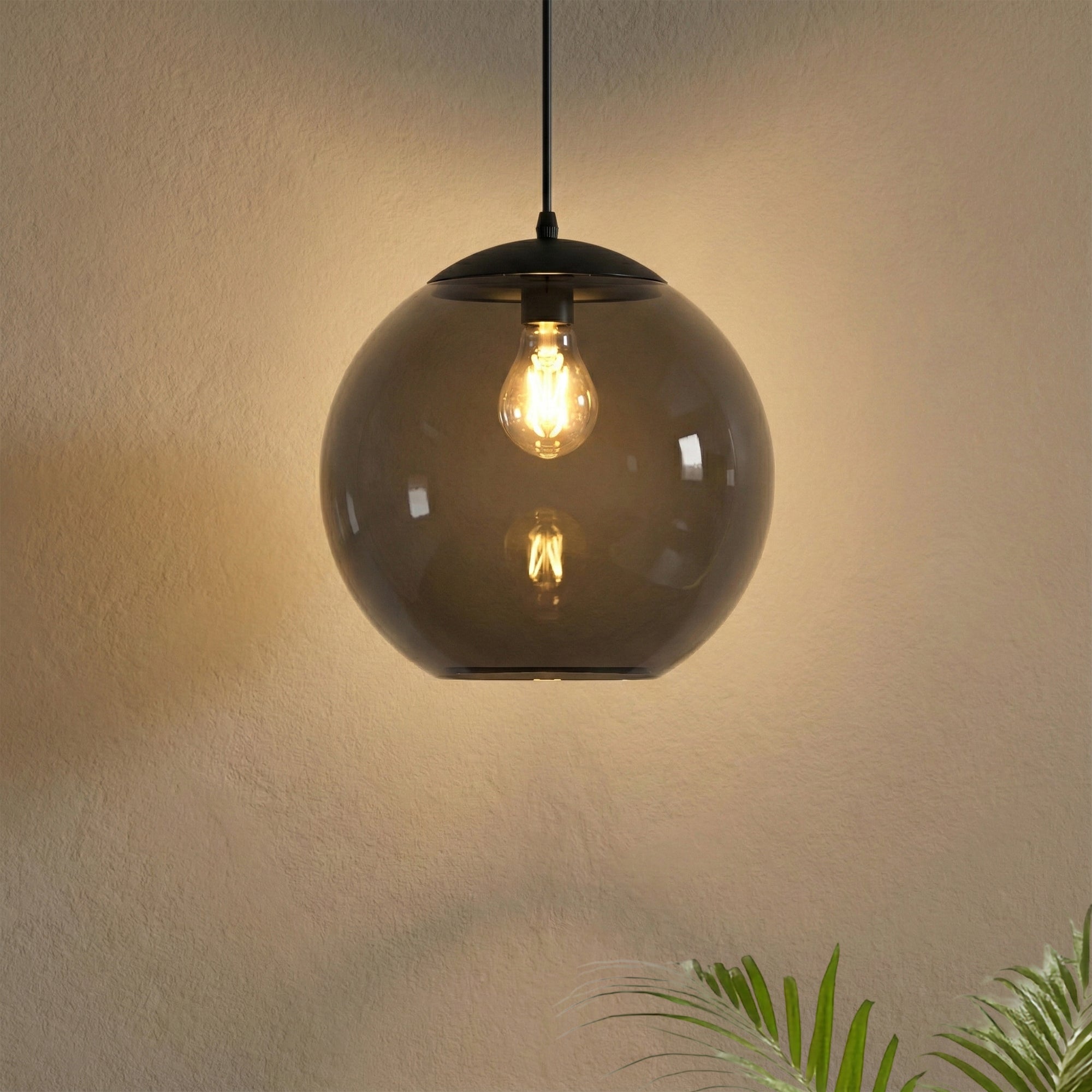 10" Acrylic Globe Pendant Light Fixture