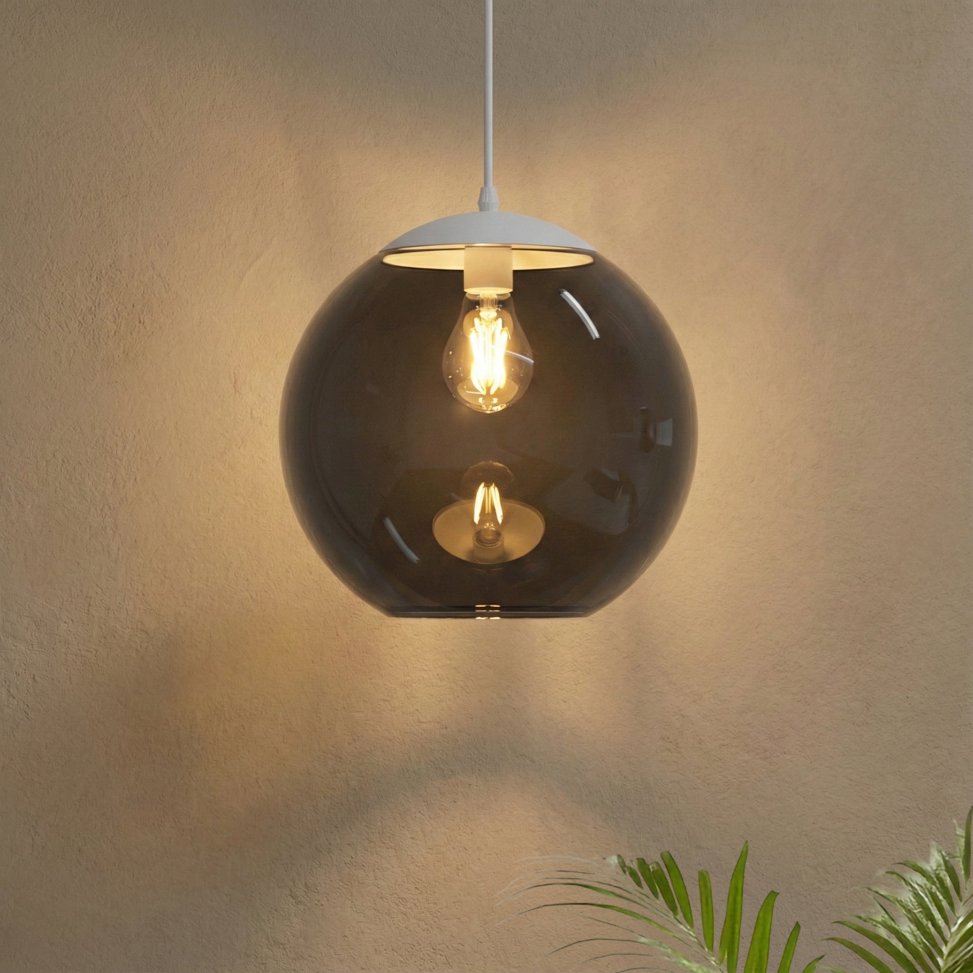 10" Acrylic Globe Pendant Light Fixture