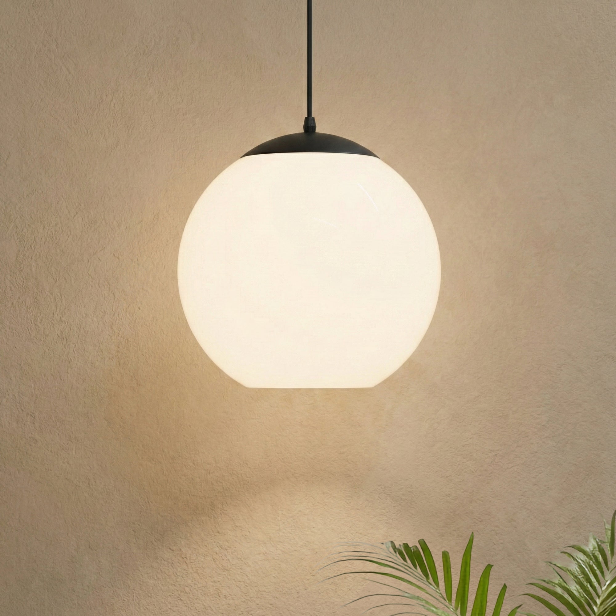 10" Acrylic Globe Pendant Light Fixture