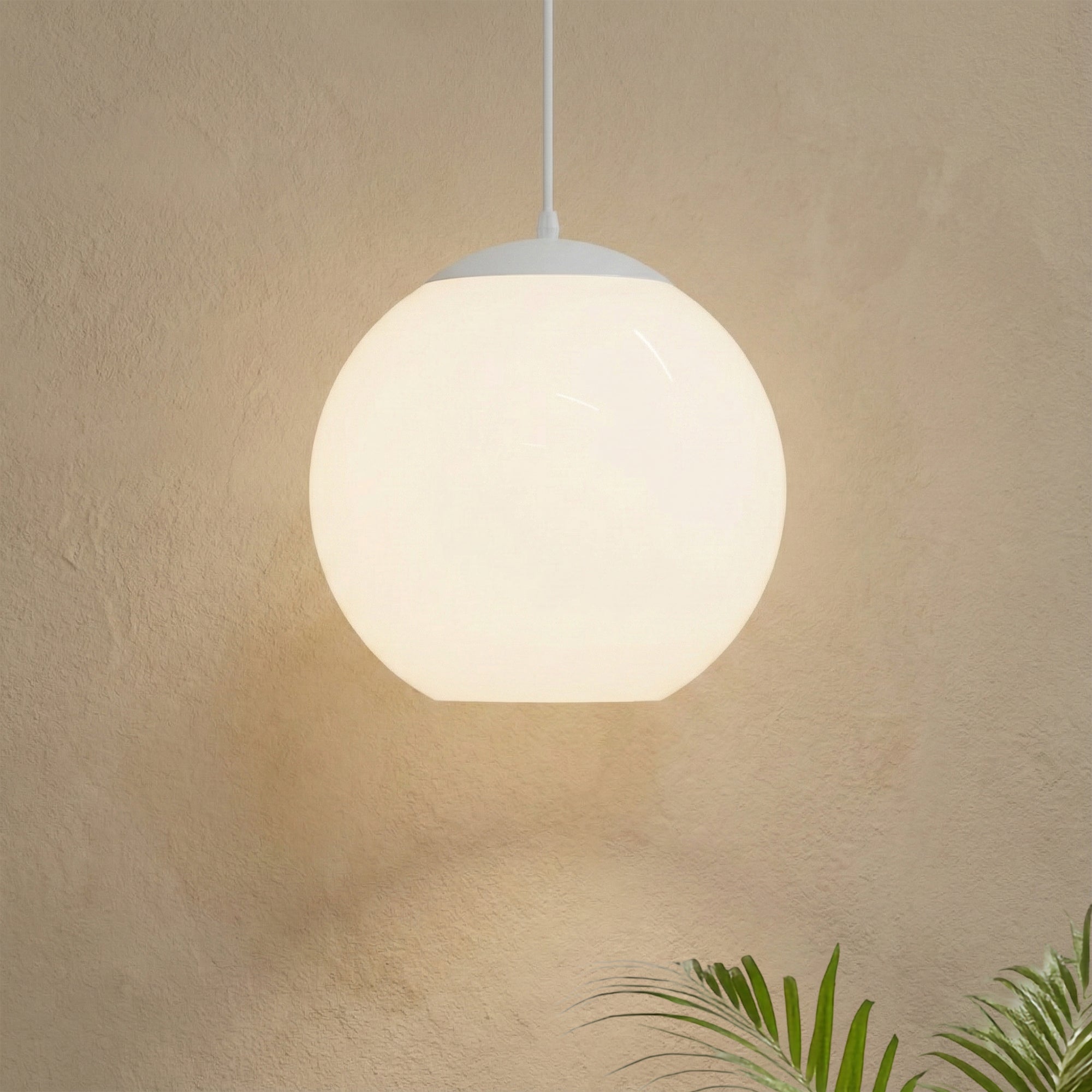 10" Acrylic Globe Pendant Light Fixture