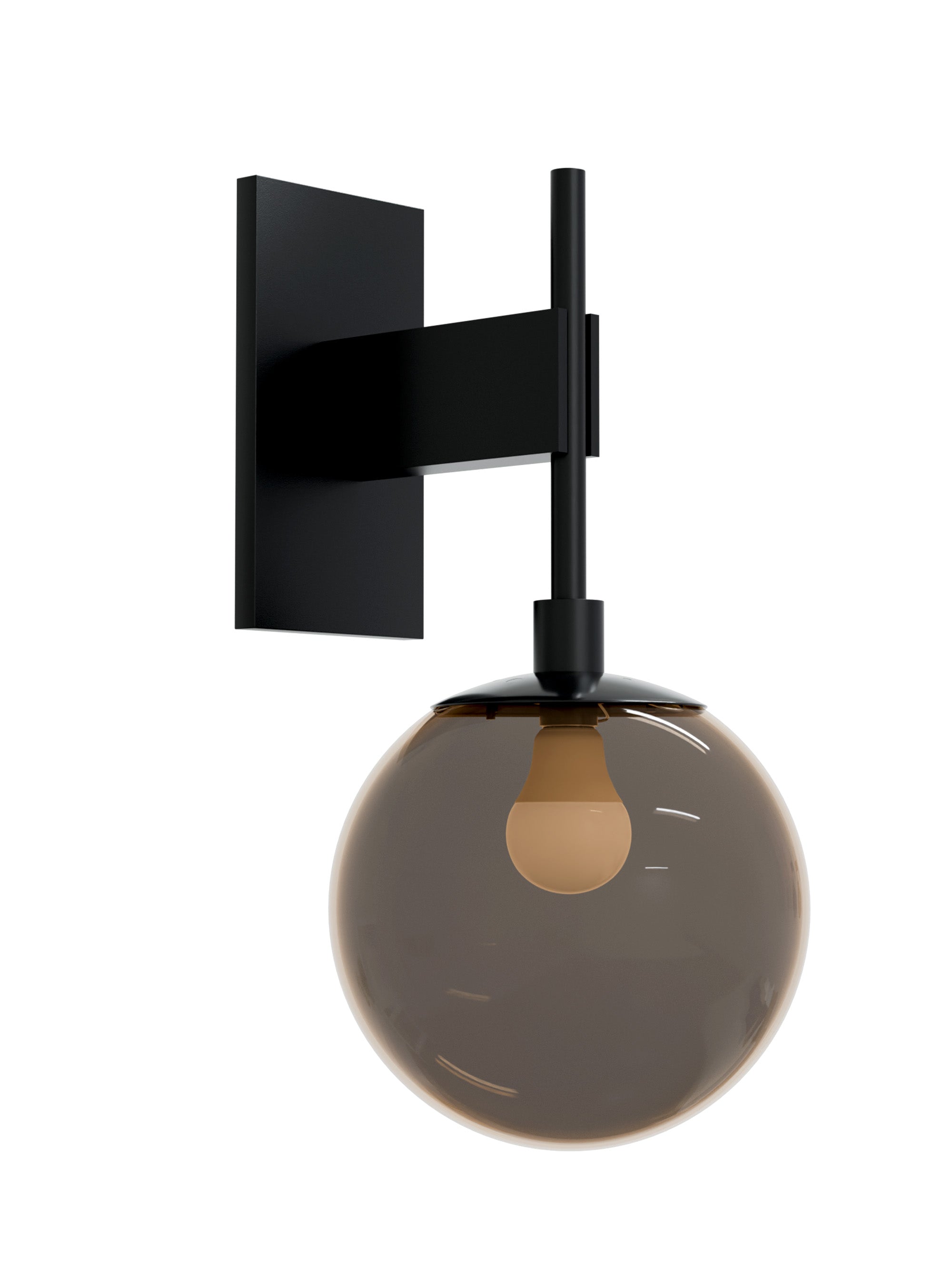 8" White Globe Wall Mounted Lamp