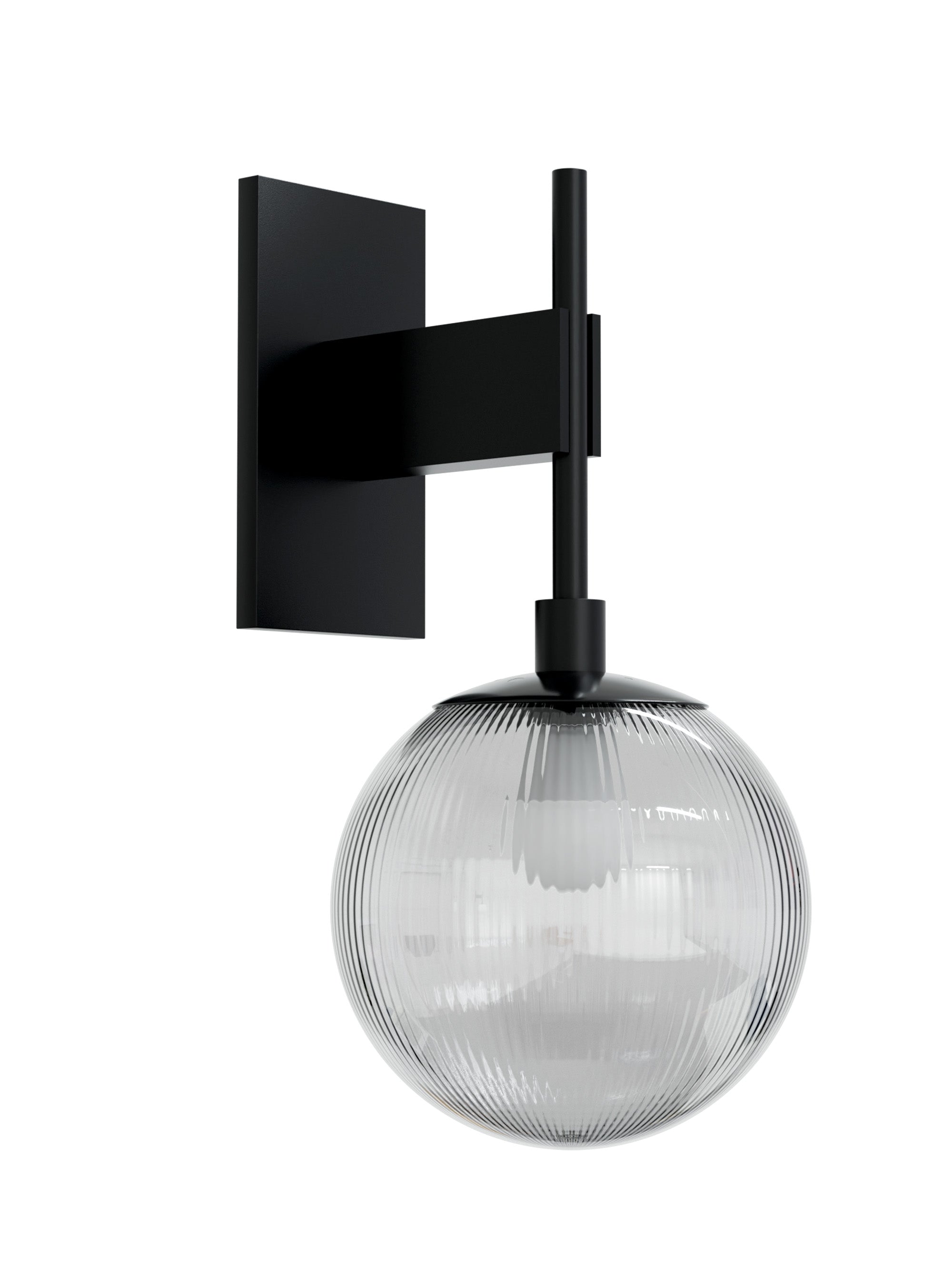 8" White Globe Wall Mounted Lamp