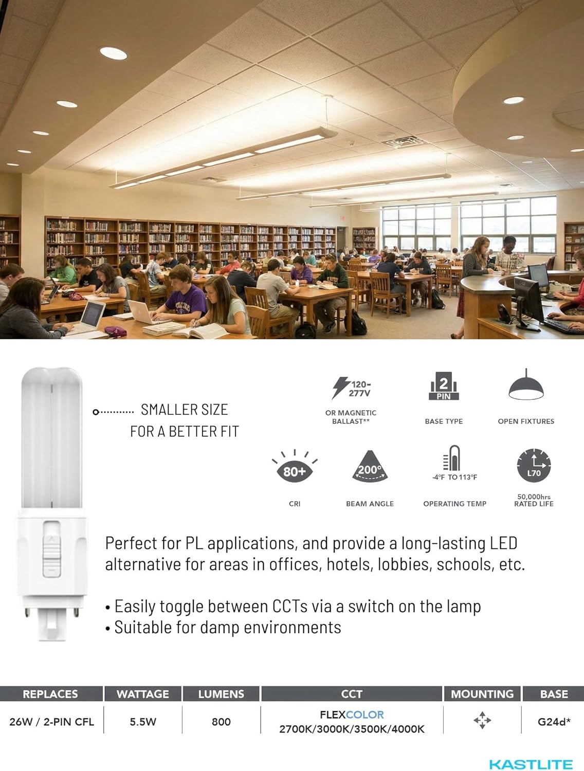 G24d 5.5W Universal 2-Pin