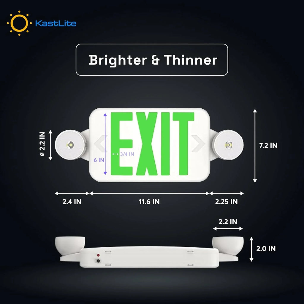 Exit Sign Specifications LED Bi-Color Emergency Exit Sign | Emergency LED | KASTLITE