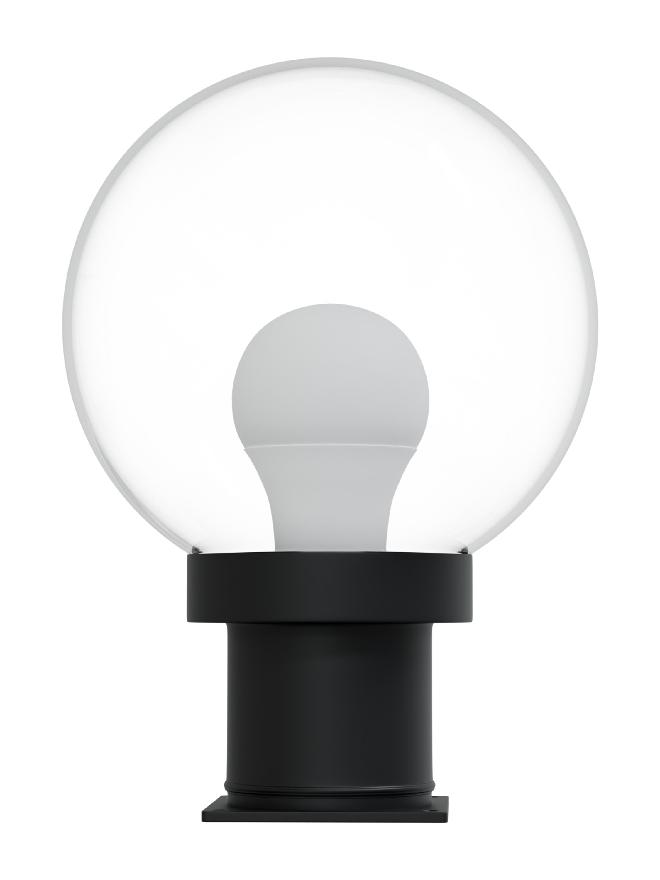 8" Globe Pier Mount Outdoor Lighting with LED Lamp